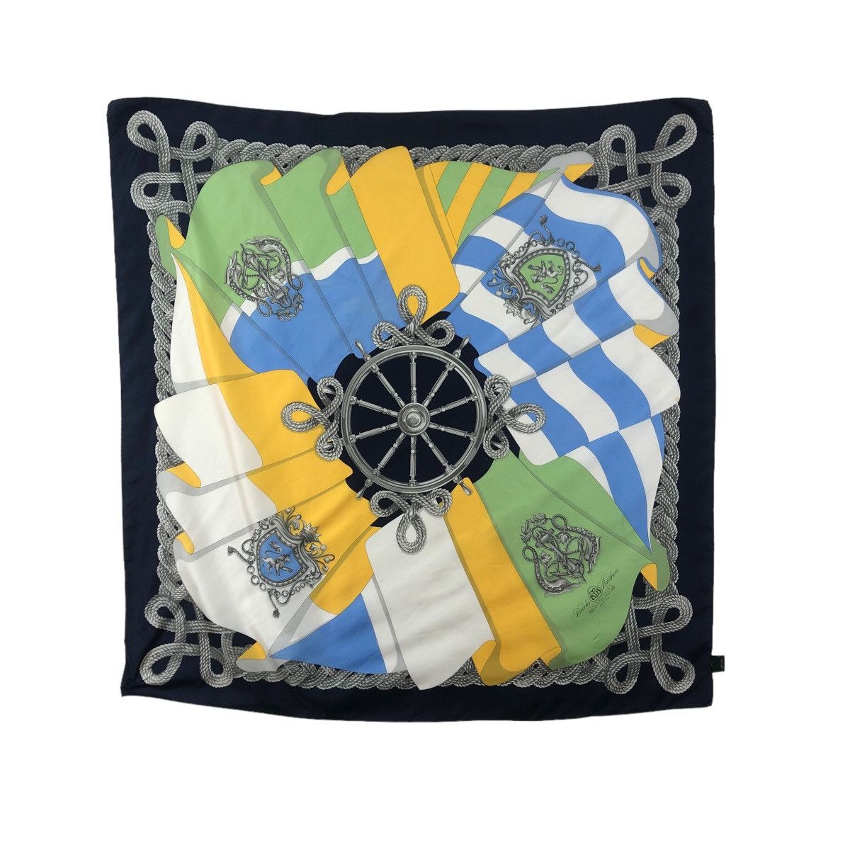 Vtg BROOKS BROTHERS SILK Country Club Baroque Scarf Shawl