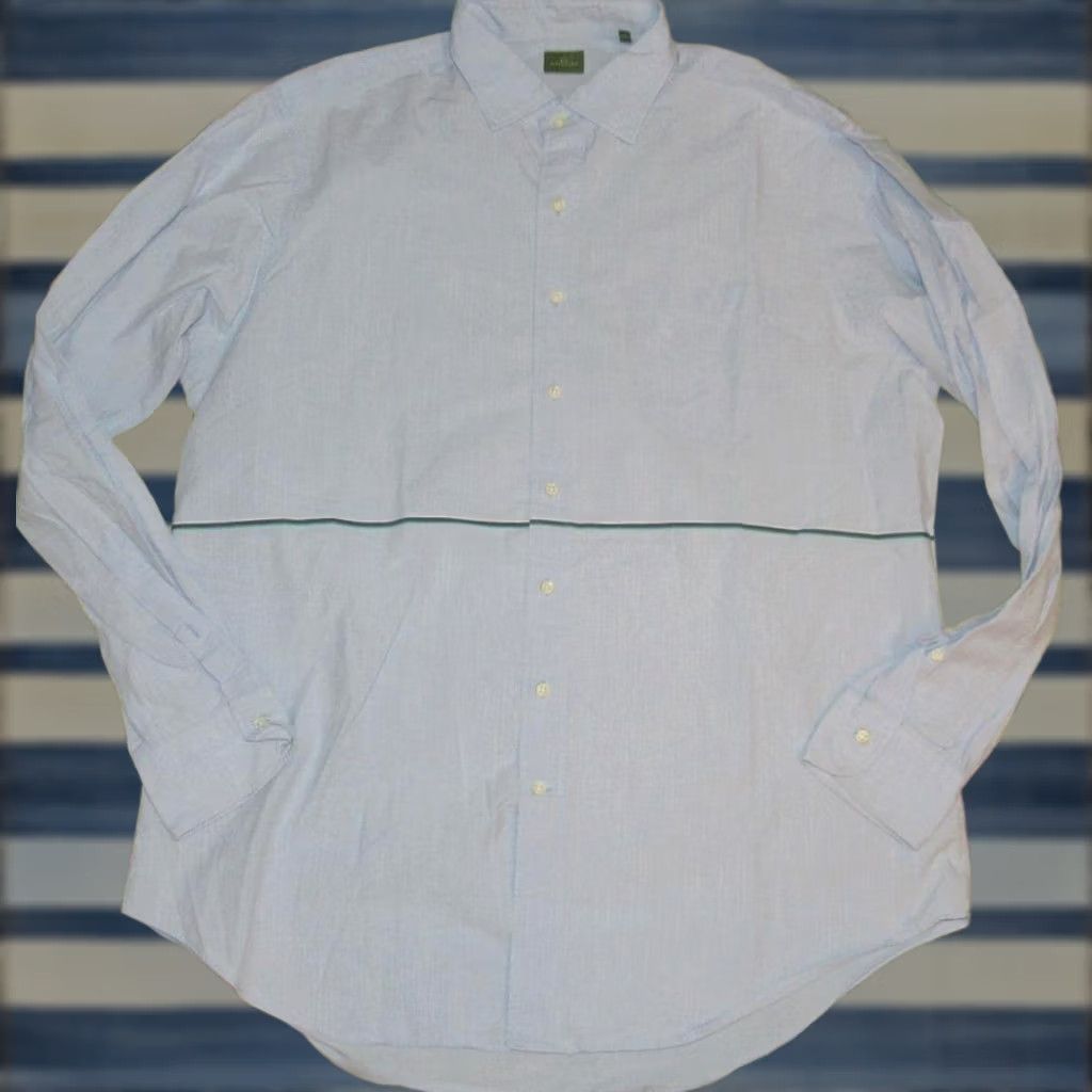 Sid Mashburn SID MASHBURN Blue Striped Long Sleeve Button Down Shirt XL Men Dress Shirt Size US XL / EU 56 / 4 - 1 Thumbnail