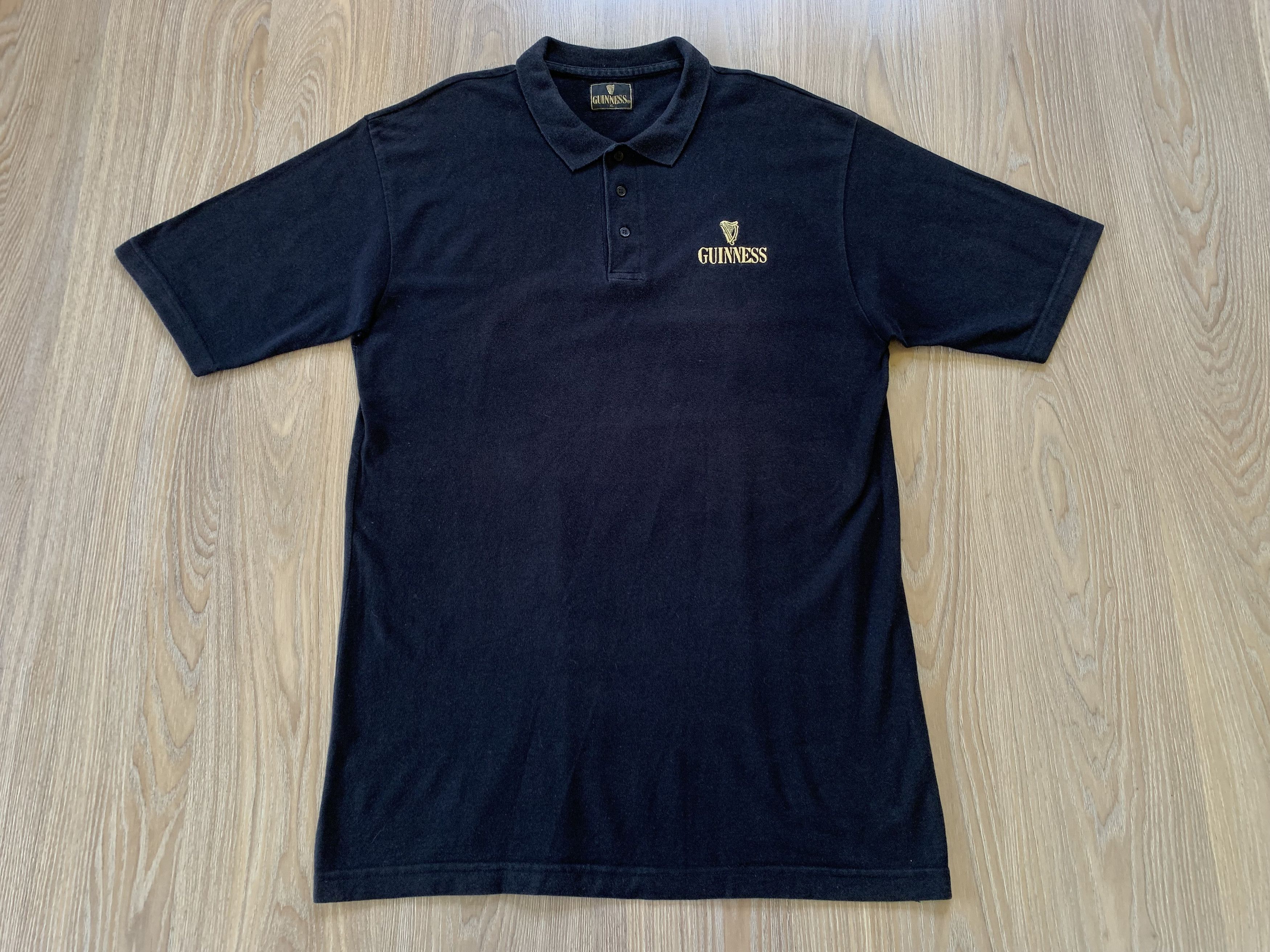 Vintage Vintage Guinness Beer Cotton Black Polo Shirt Size US XL / EU 56 / 4 - 2 Thumbnail