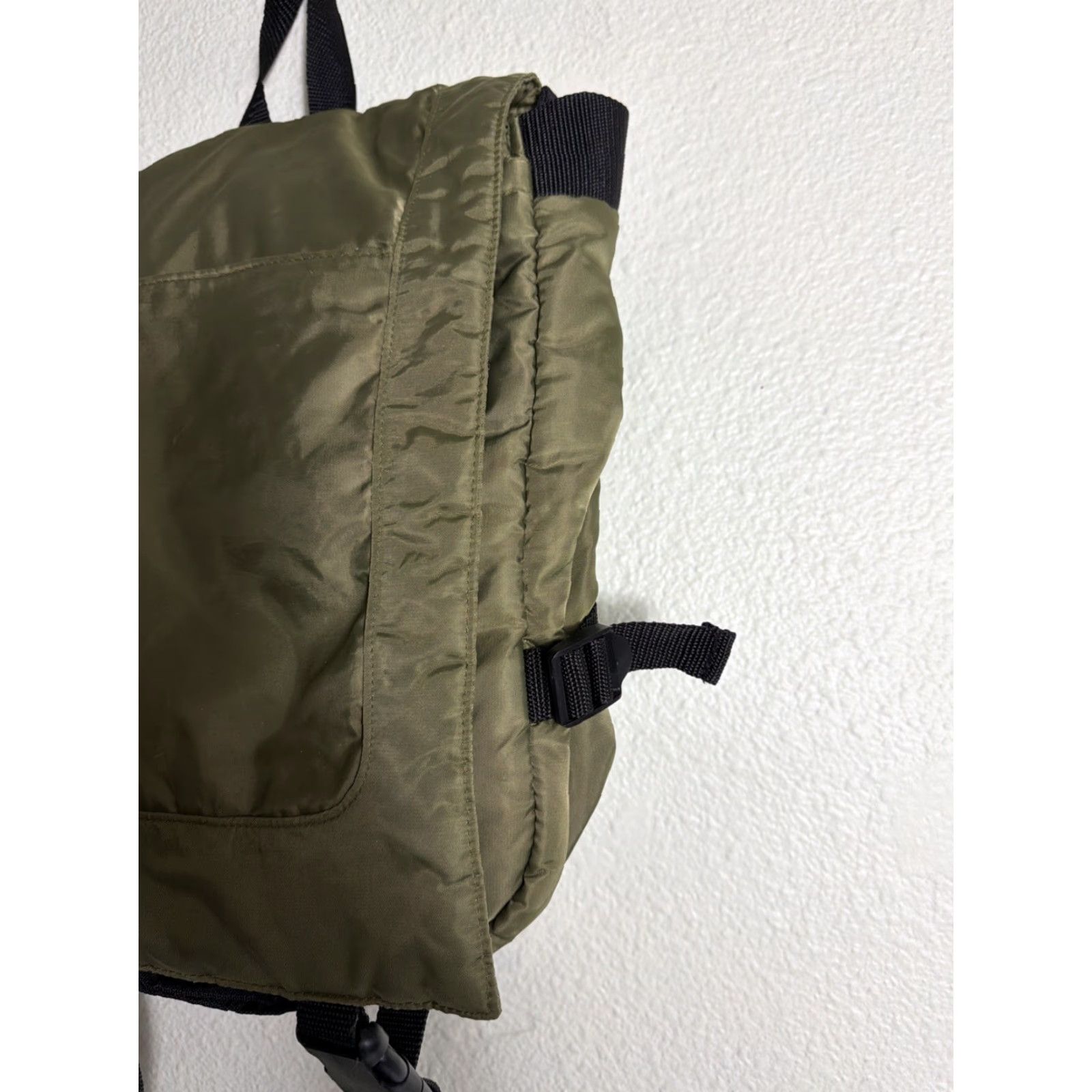 J Brand Toppers Army Green Polyester Sling Bag Messenger Bag Hook Loop Men 13x11x5 Size ONE SIZE - 2 Thumbnail