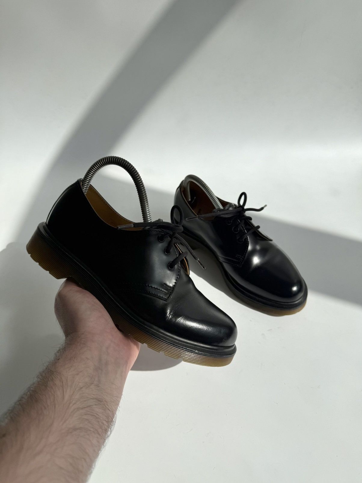 Dr. Martens Dr. Martens 1461 PW Black Smooth Leather 3-Eye Shoes Size US 6 / IT 36 - 1 Thumbnail