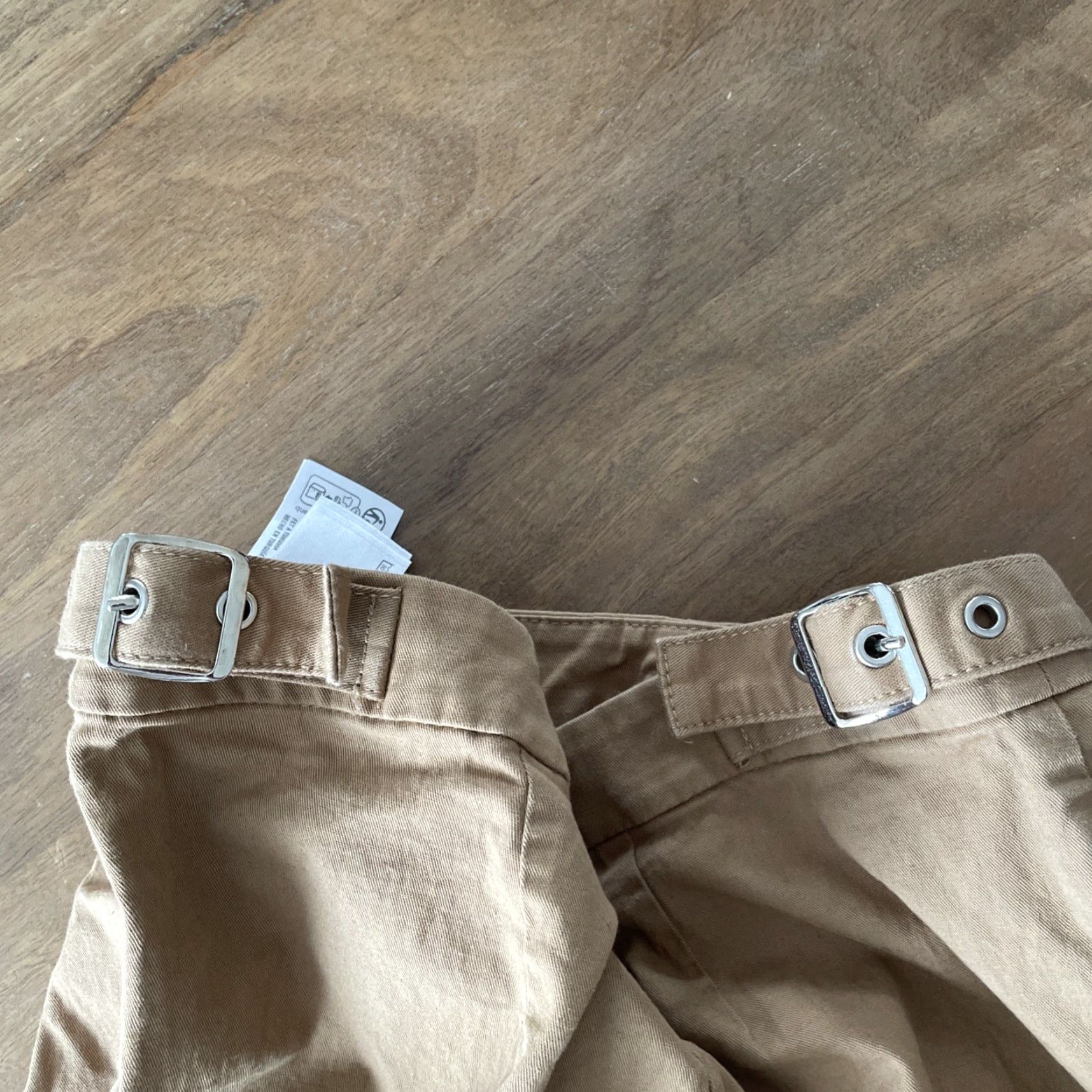 Abercrombie & Fitch Abercrombie & Fitch Pants Womens 27x27 Tan High Rise Cinch Waist Wide Leg Chino Penny Pleated Pockets Retro City Boho Office Casual Workwear Size 27" / US 4 / IT 40 - 4 Thumbnail