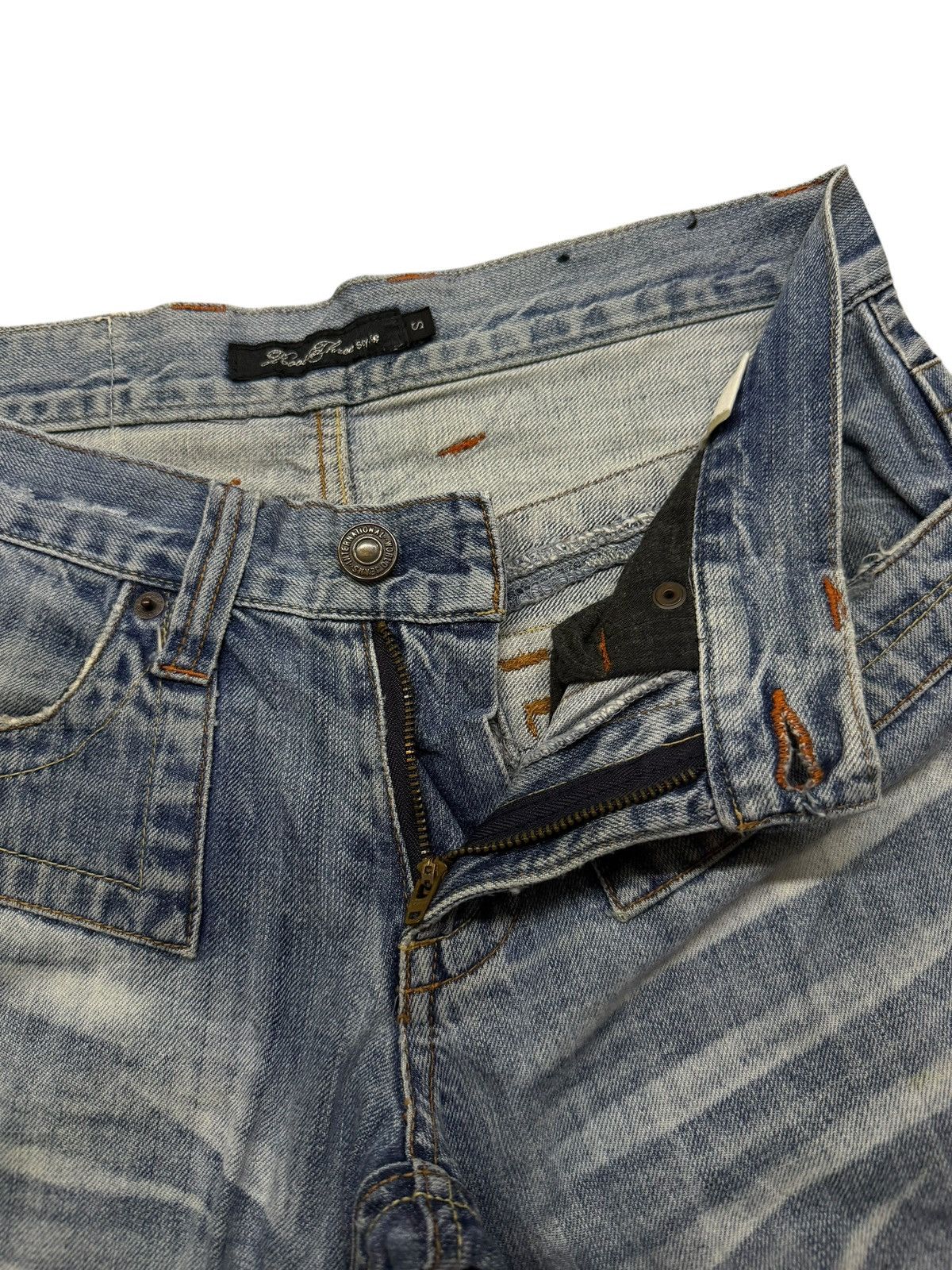 Japanese Brand Vintage Root Three Y2K Japanese-style Distressed Denim | W30 Size 30" / US 8 / IT 44 - 9 Thumbnail
