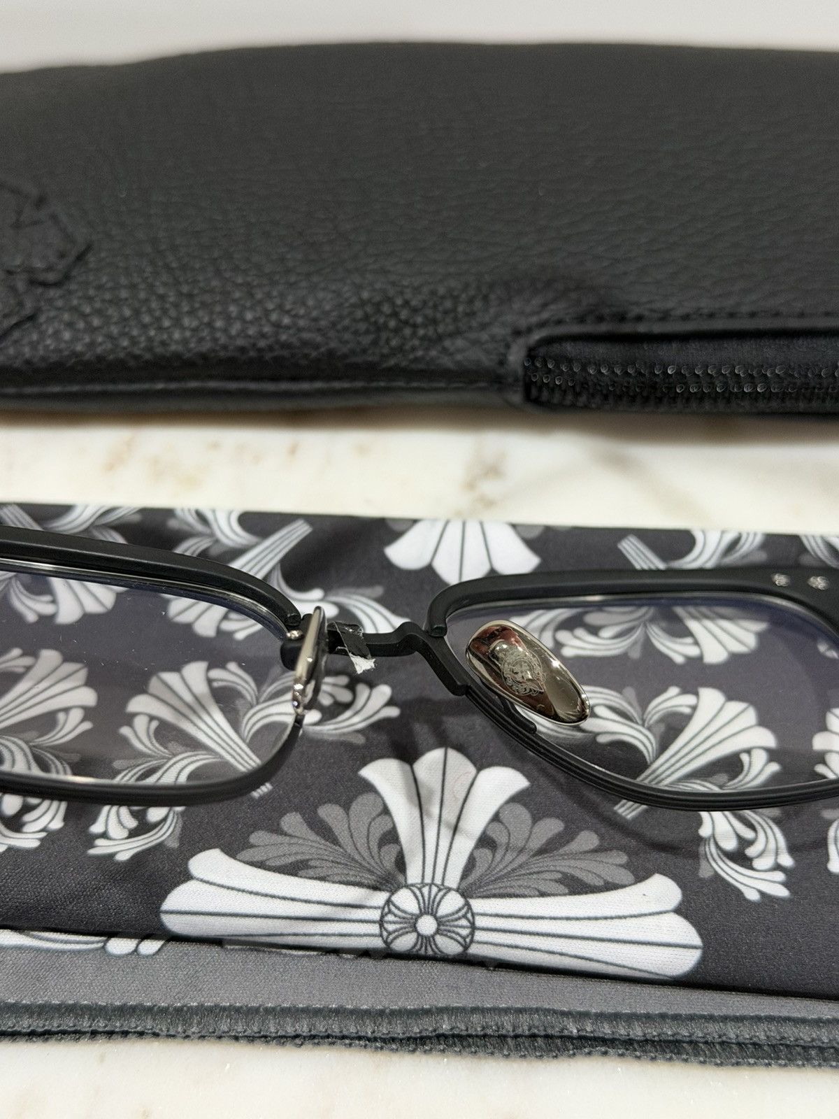 Chrome Hearts Chrome Hearts Vertical Smile II Black/Silver Glasses Size ONE SIZE - 5 Thumbnail