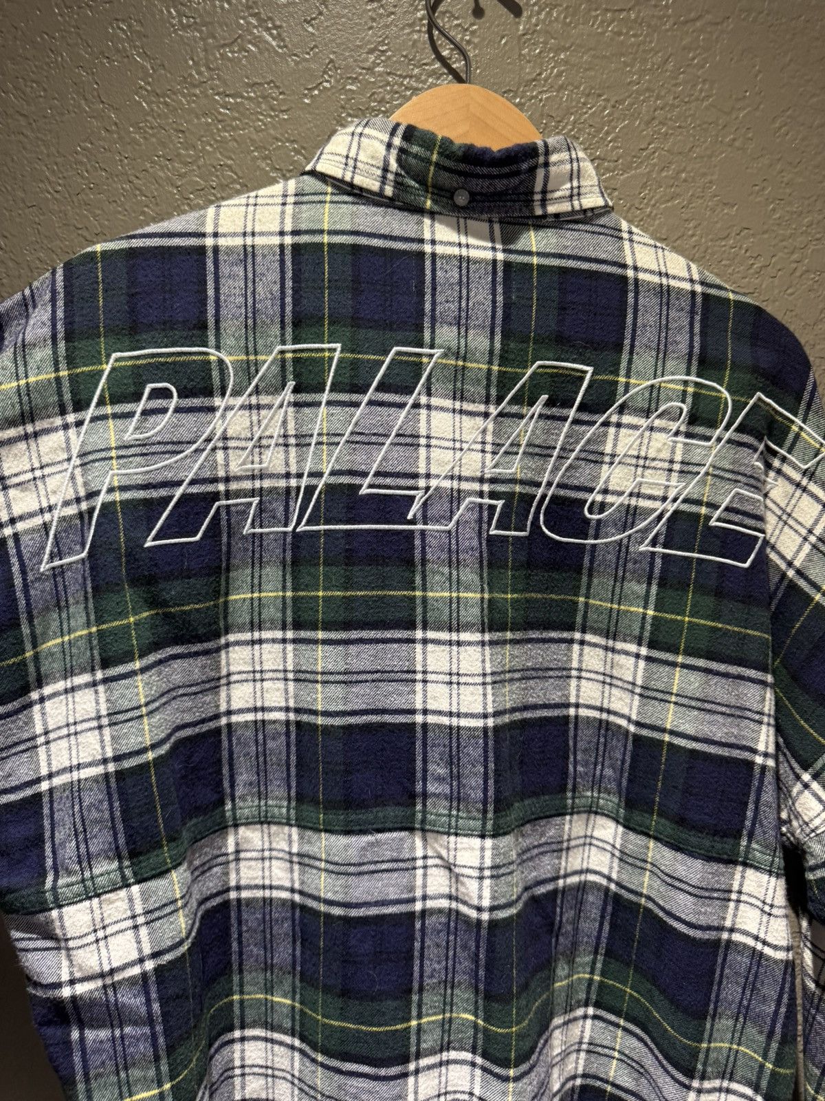 Palace Palace Lumberyak Flannel Green Navy Embridered Back Logo Med Size US M / EU 48-50 / 2 - 6 Thumbnail