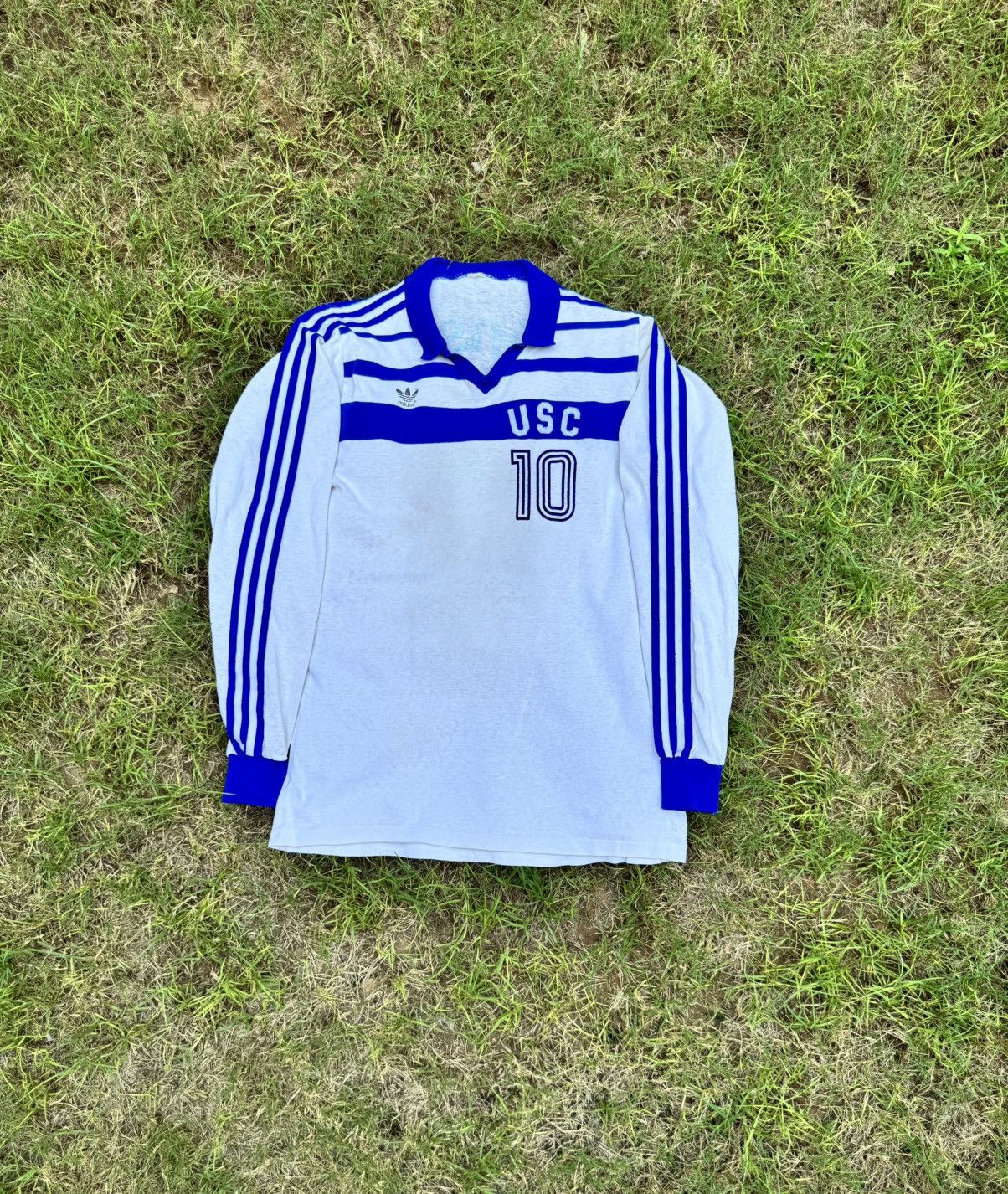 Adidas Vintage Adidas USC Münster 10# Sweatshirt 80s Size US L / EU 52-54 / 3 - 1 Thumbnail