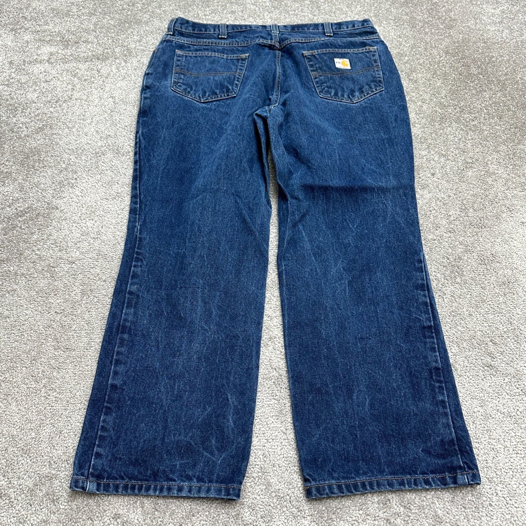 Carhartt Carhartt Jeans Men 38x30 Blue Dark Wash Straight Leg Fire Resistant Casual Men Size US 38 / EU 54 - 2 Thumbnail