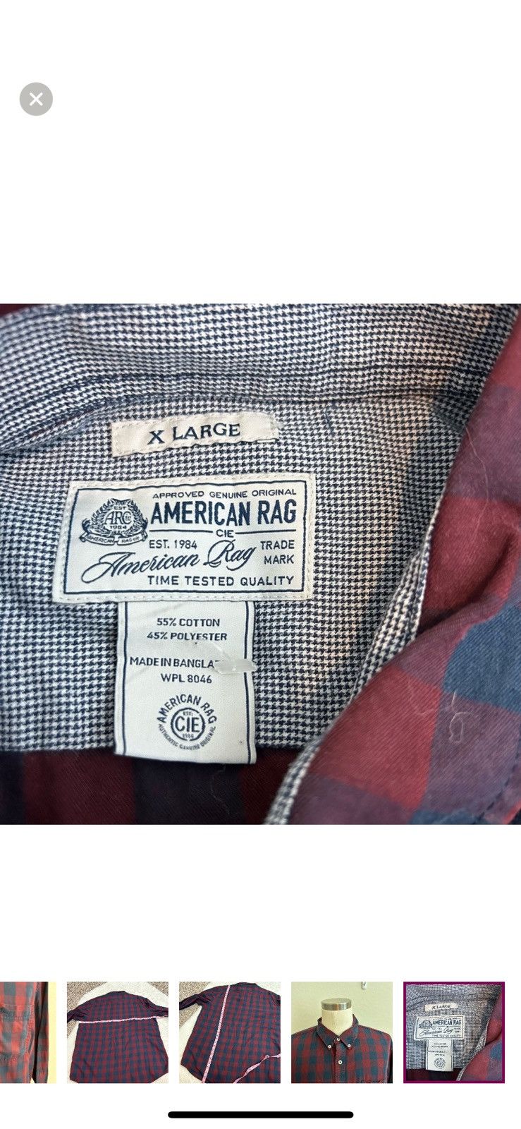 American Rag American rag xl plaid button down shirt Size US XL / EU 56 / 4 - 5 Thumbnail