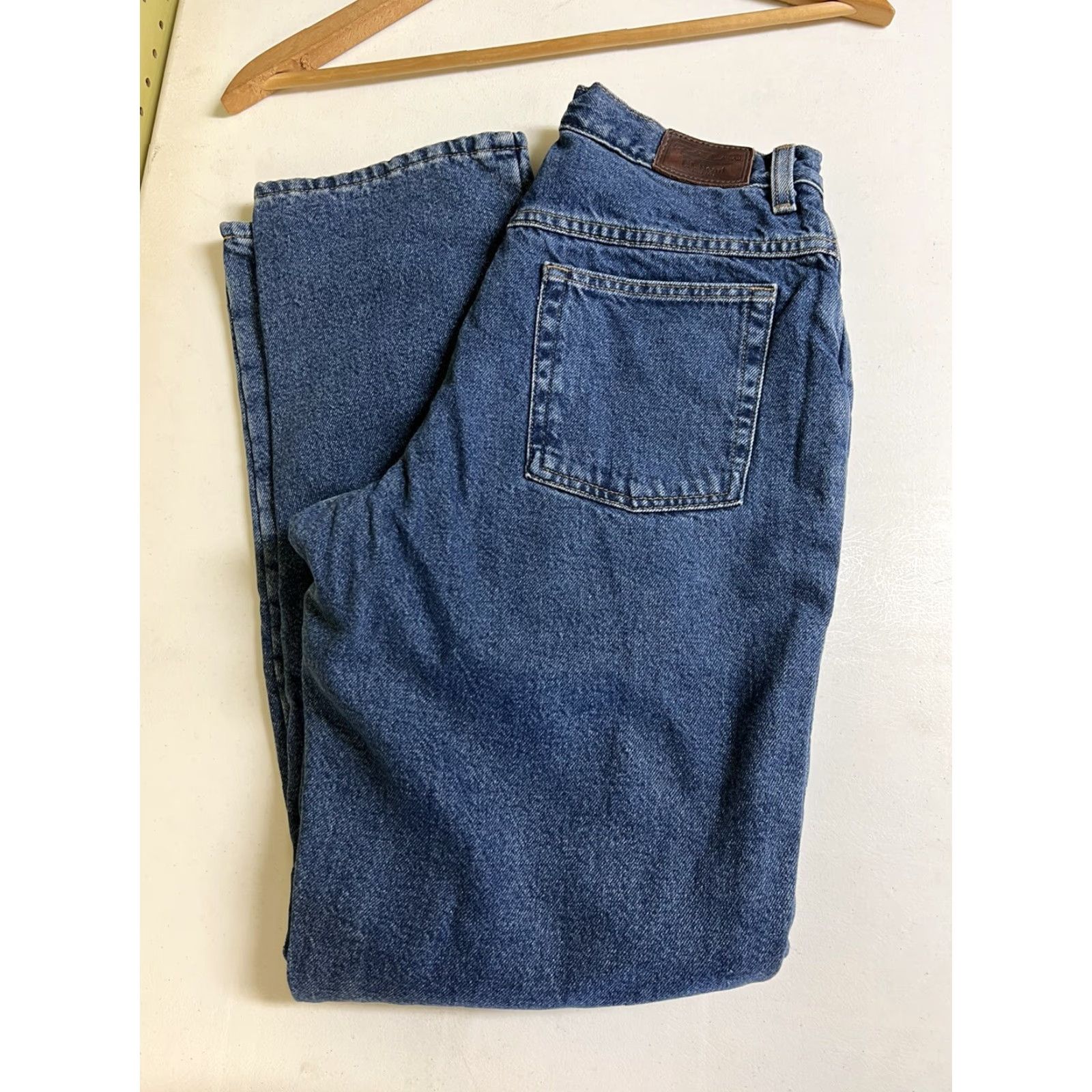 Vintage VINTAGE L.L. Bean Jeans Womens 8 Tall Fleece Lined High Waist Mom Denim Jeans Blue 100% Cotton Size 28" / US 6 / IT 42 - 4 Thumbnail