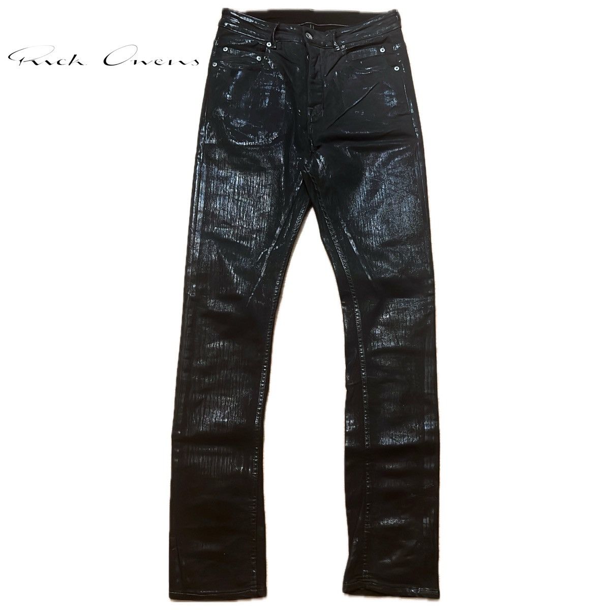 Rick Owens × Rick Owens Drkshdw SS23 EDFU Rick Owens Foil Wax Detroits Size US 29 - 1 Thumbnail