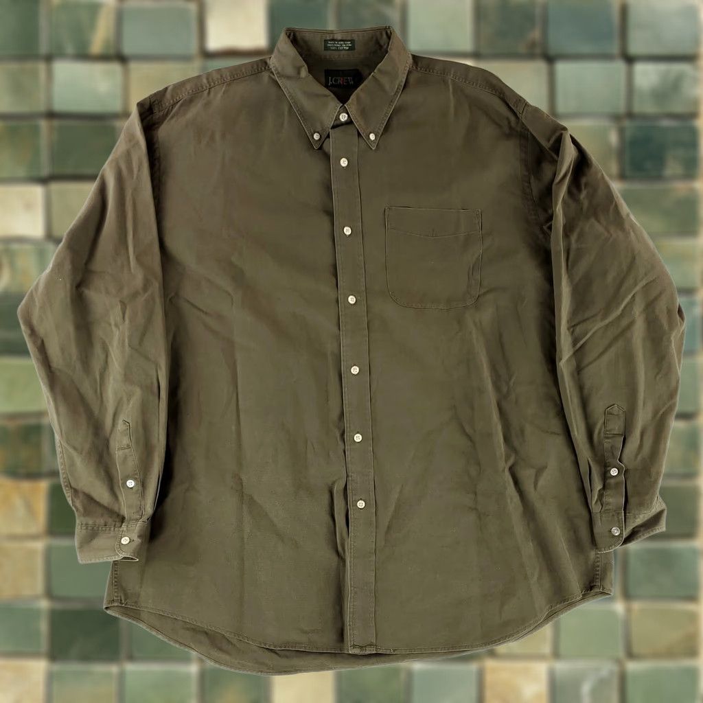 J.Crew VINTAGE J.CREW Oarsmen Button-Down Shirt Gray Long Sleeve Mens XL Size US XL / EU 56 / 4 - 1 Thumbnail