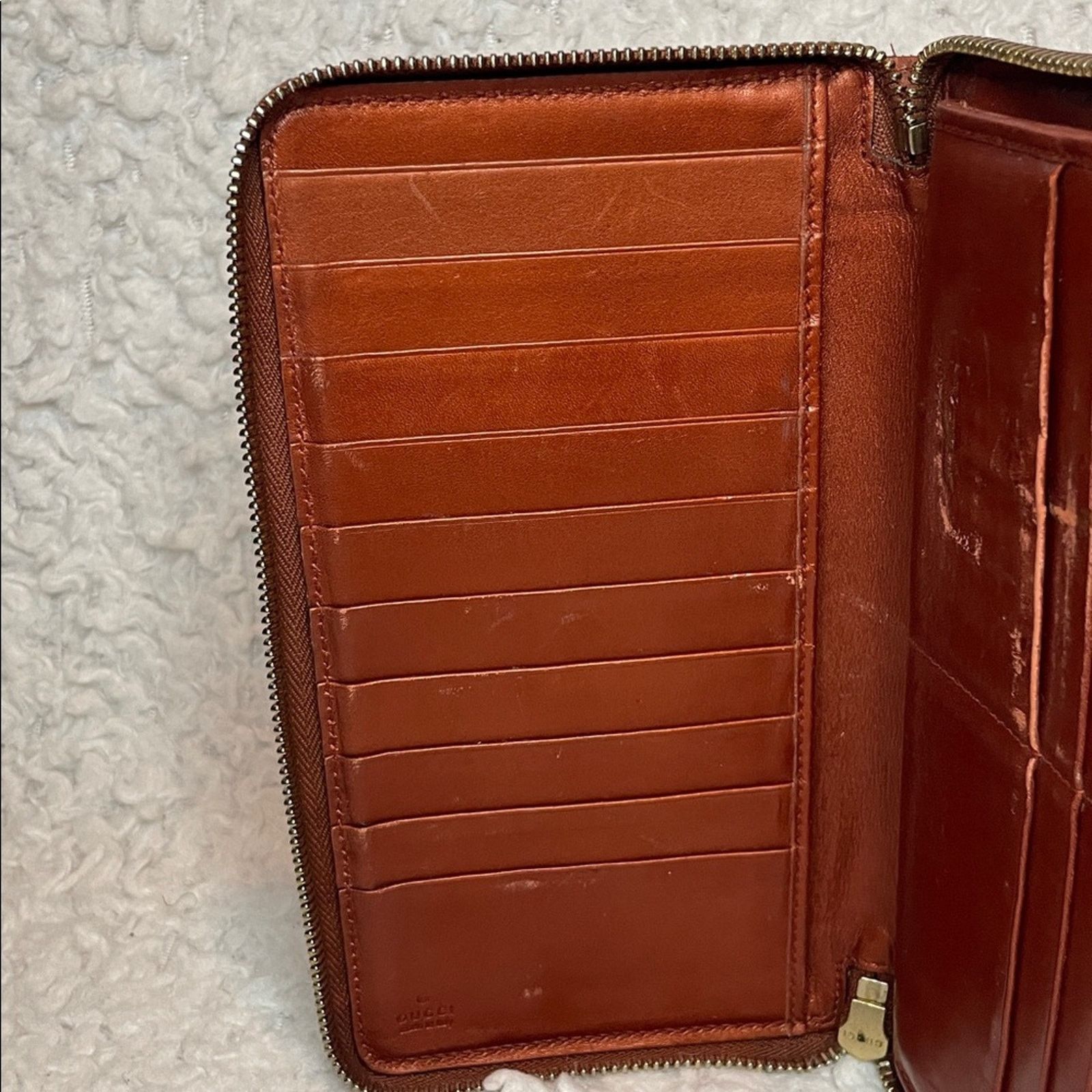 Gucci Gucci Microguccissima Zip Around Wallet Copper Size ONE SIZE - 11 Thumbnail