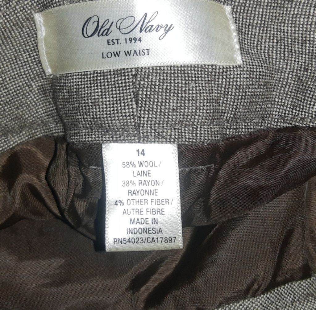 Old Navy Old Navy Low Rise Women's Brown Tweed Capri Pants Size 14 Size 36" / US 14 / IT 50 - 3 Thumbnail