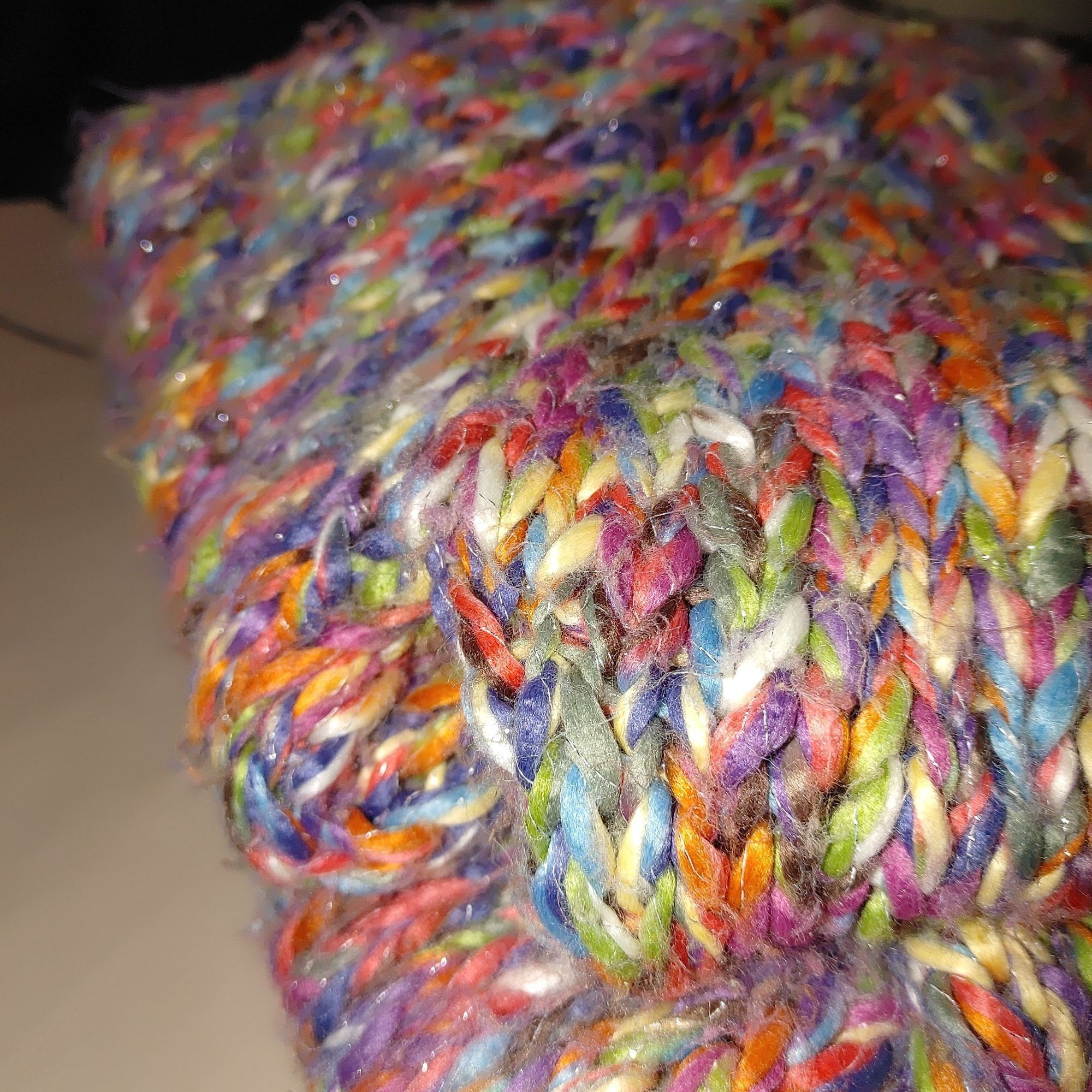 Other Cardigan Sweater XL Multicolor Oversize Cropped Chunky Knit Size XXL / US 16-18 / IT 52-54 - 14 Thumbnail