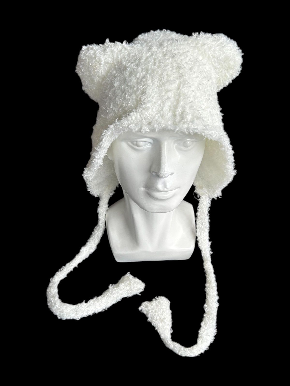 Japanese Brand × Kapital × Vintage Bunny Horn Devil Japanese Style Fur Hairy Beanie Hats 🎌☠️☠️ Size ONE SIZE - 2 Thumbnail