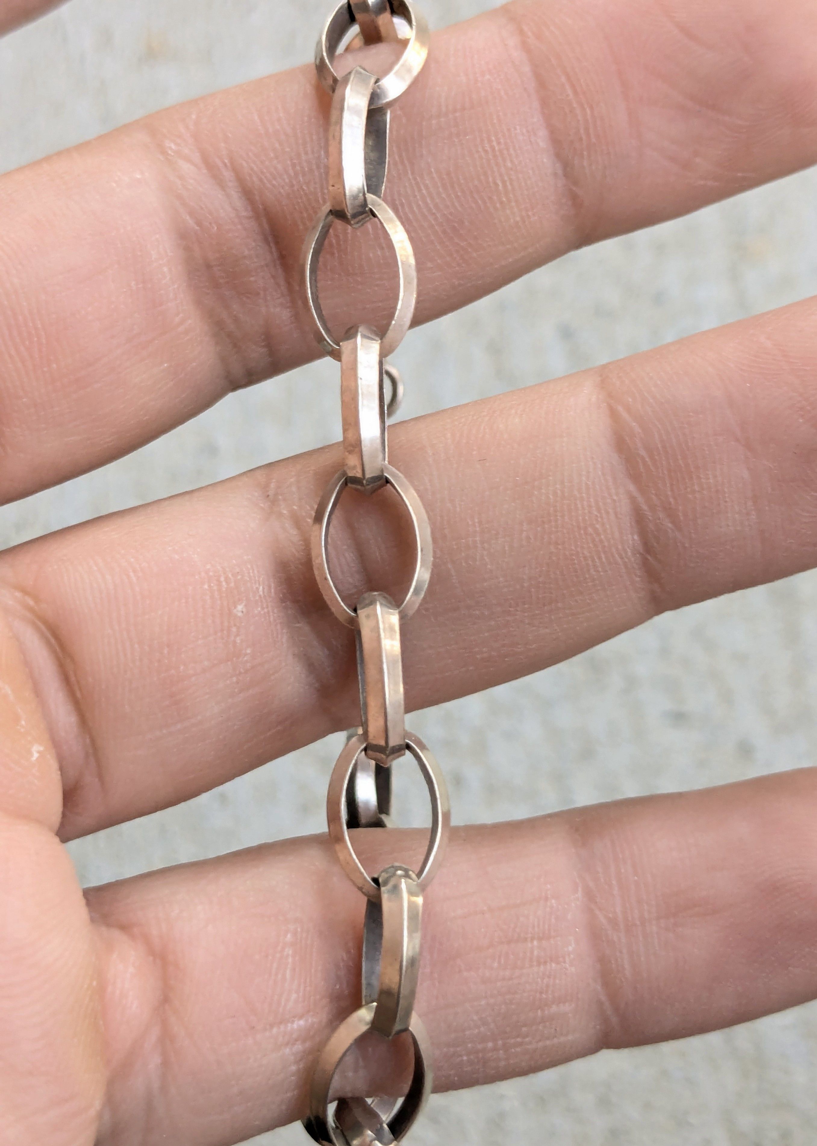 Jewelry Vintage Sterling Silver Bracelet Oval Chain 7.5" Y2K Size ONE SIZE - 9 Thumbnail