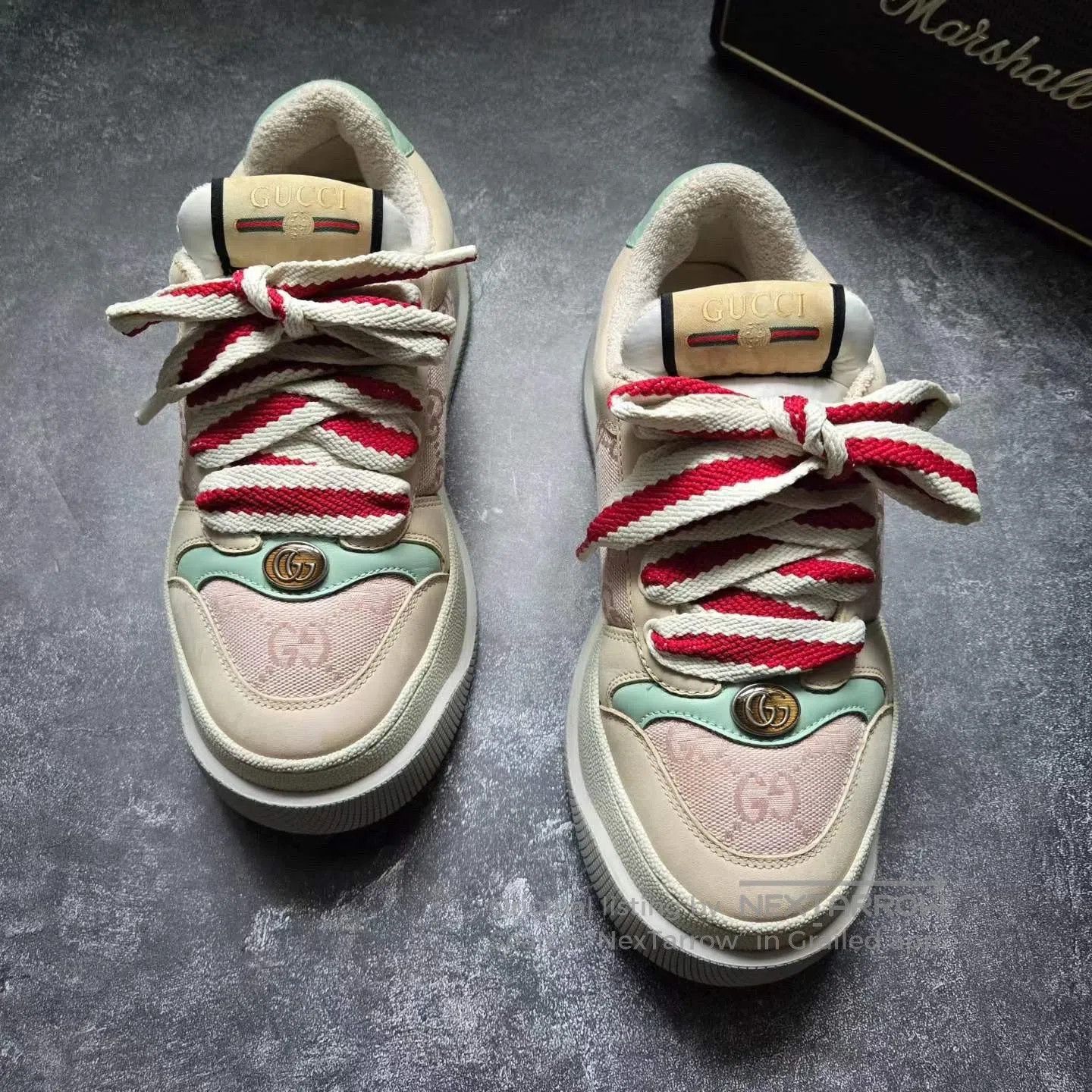 Gucci Gucci Pink Distressed Sneakers. Size US 4.5 / IT 34.5 - 2 Thumbnail