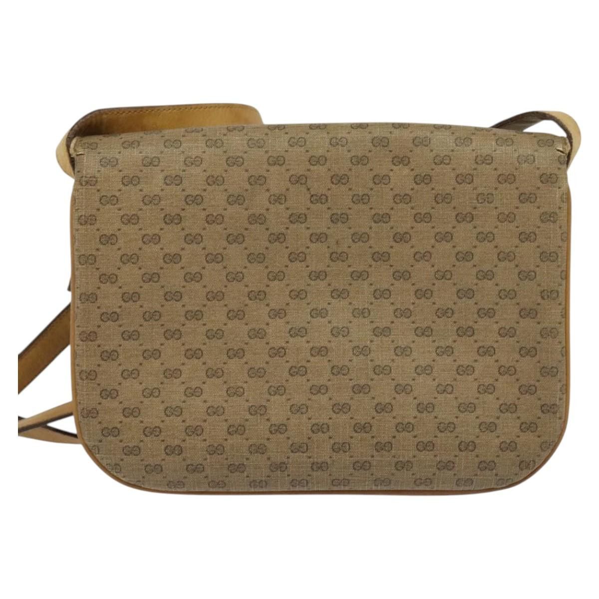 Gucci GUCCI Micro GG Supreme Shoulder Bag Pvc Beige Gold 001 406 Size ONE SIZE - 3 Thumbnail