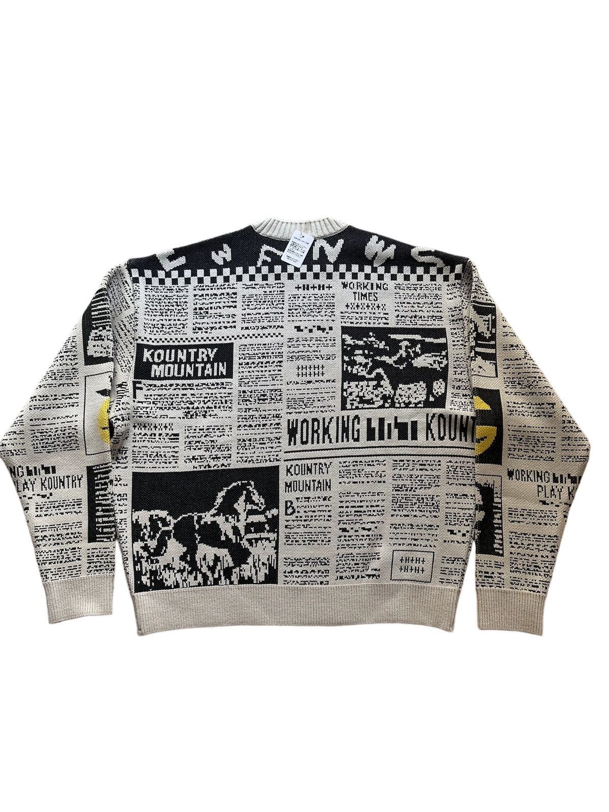 Kapital Kapital Newspaper Pattern Knit Sweater Size US L / EU 52-54 / 3 - 2 Thumbnail