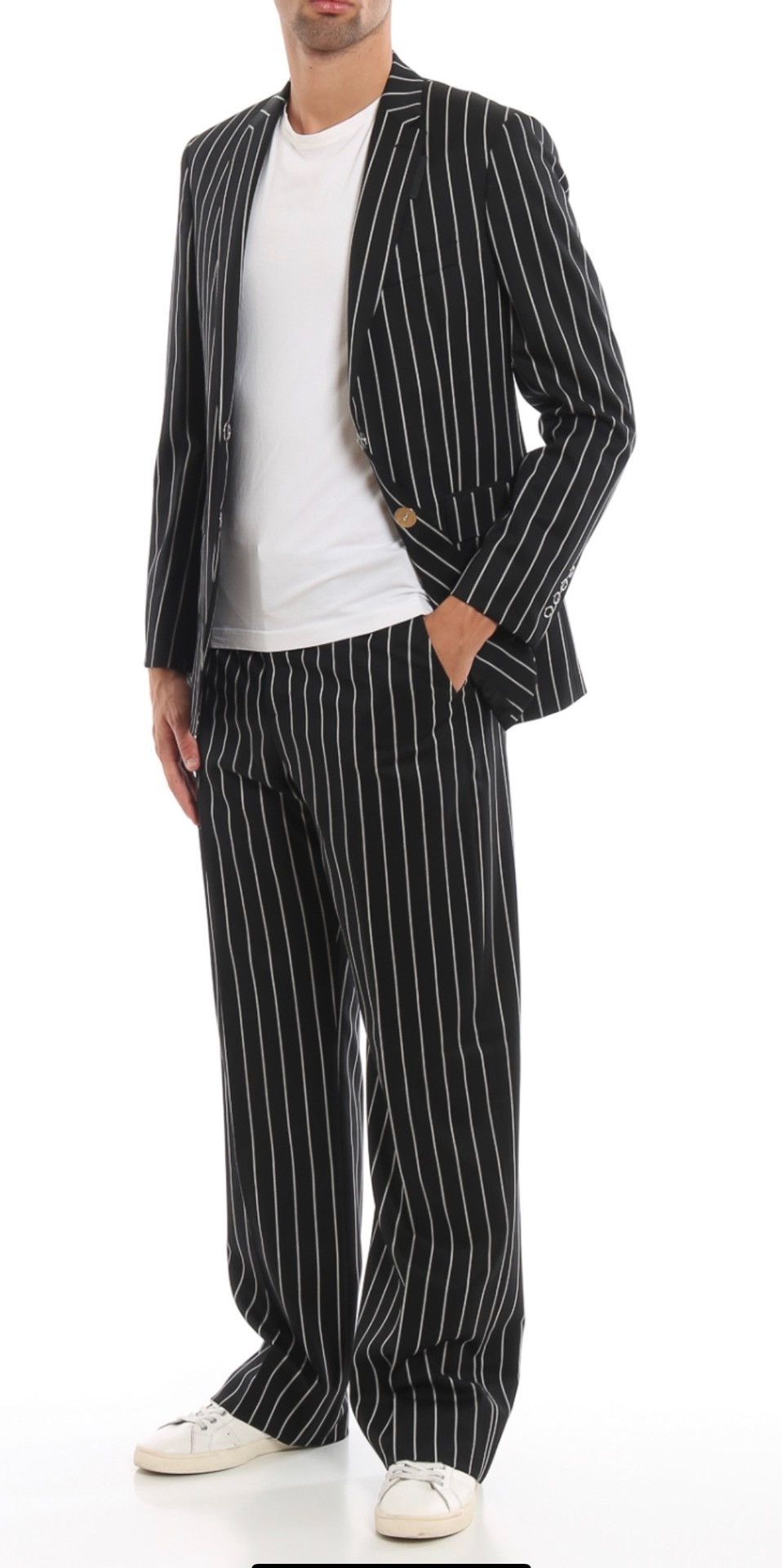 Burberry Burberry Striped Metal Buckle Suit Set Size US S / EU 44-46 / 1 - 1 Thumbnail