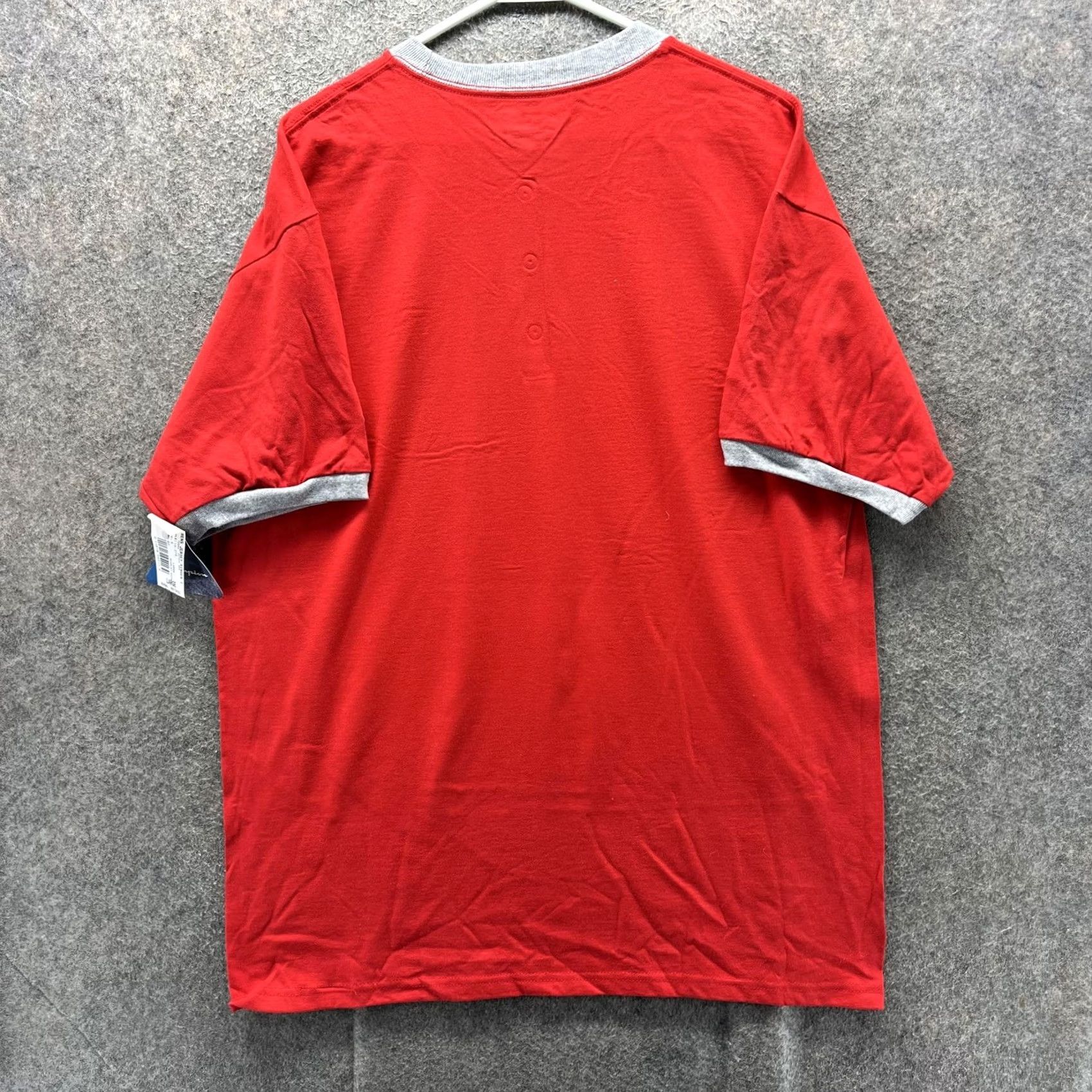 Champion Champion Shirt Mens Large Red Ringer Tee Embroidered C Logo Tagless Short Sleeve Crew Neck Size US L / EU 52-54 / 3 - 2 Thumbnail