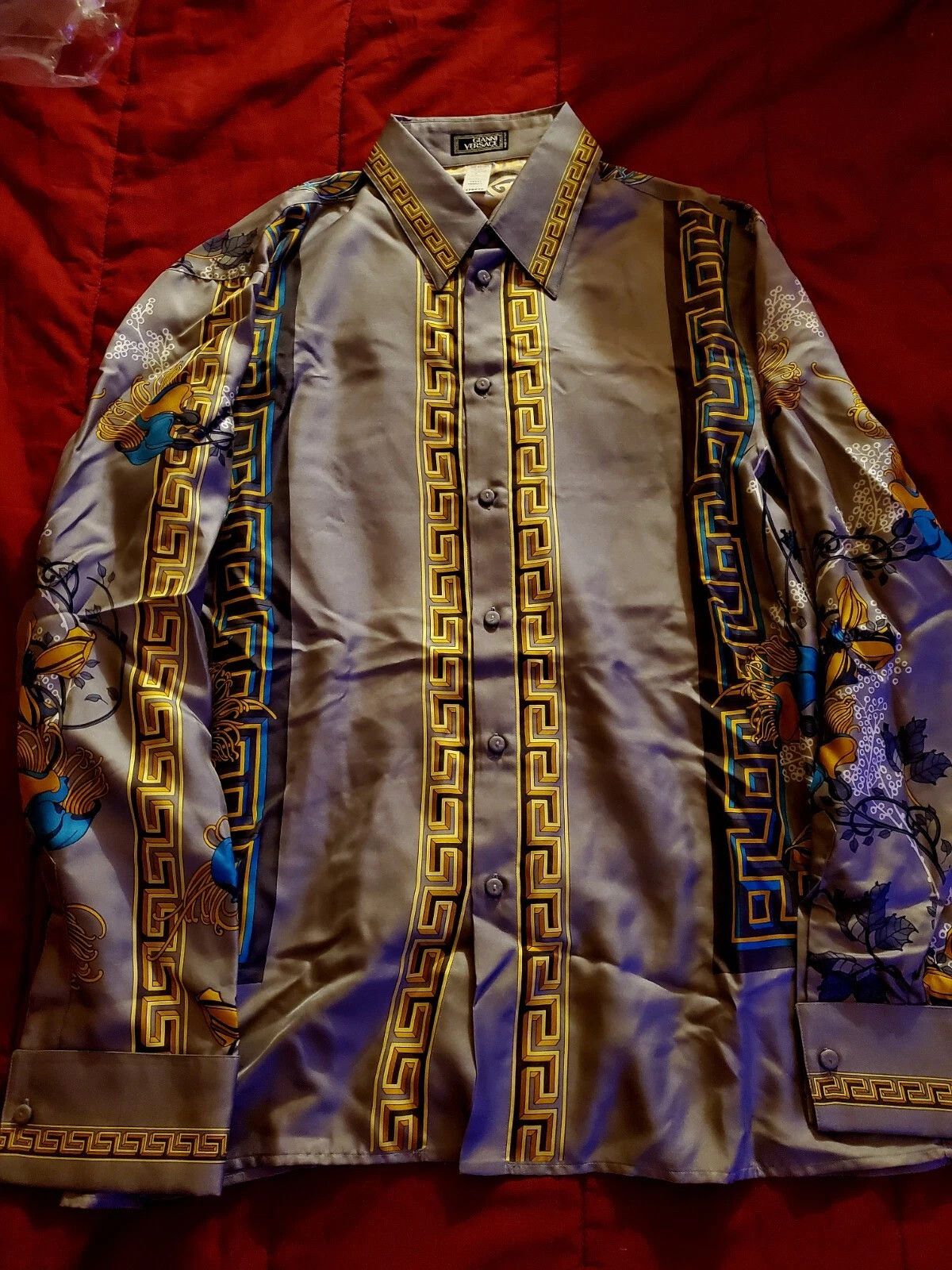 Versace Vtg Gianni Versace Silk Shirt Size US L / EU 52-54 / 3 - 5 Thumbnail