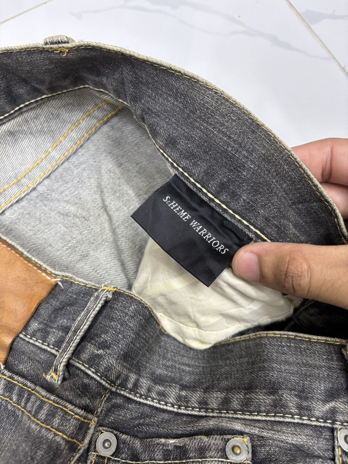 If Six Was Nine Scheme Warriors Made in Japan Rusty Mud Wash Distress Jeans Size US 31 - 10 Thumbnail