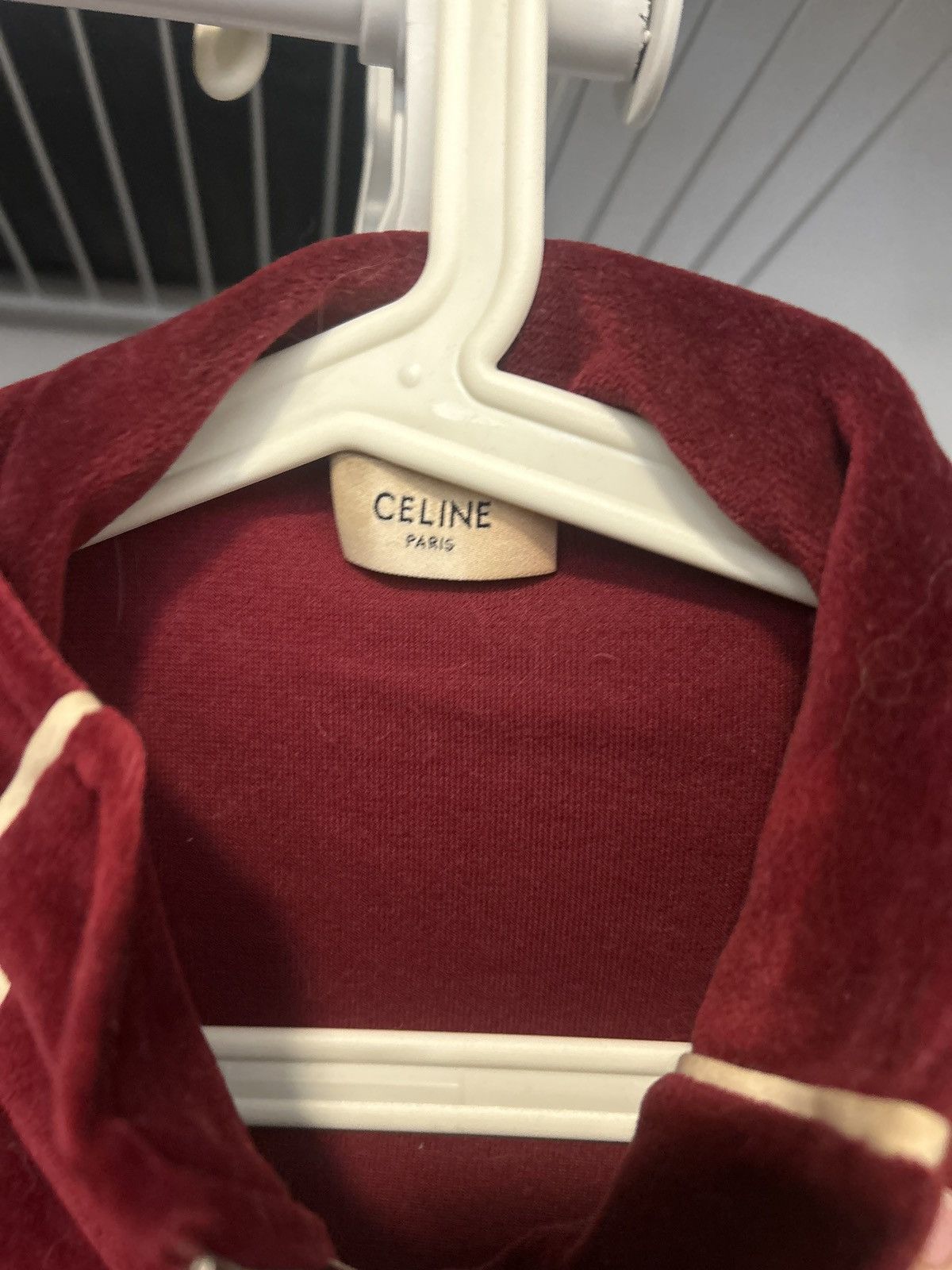 Celine Celine red velvet jacket Size US M / EU 48-50 / 2 - 2 Thumbnail