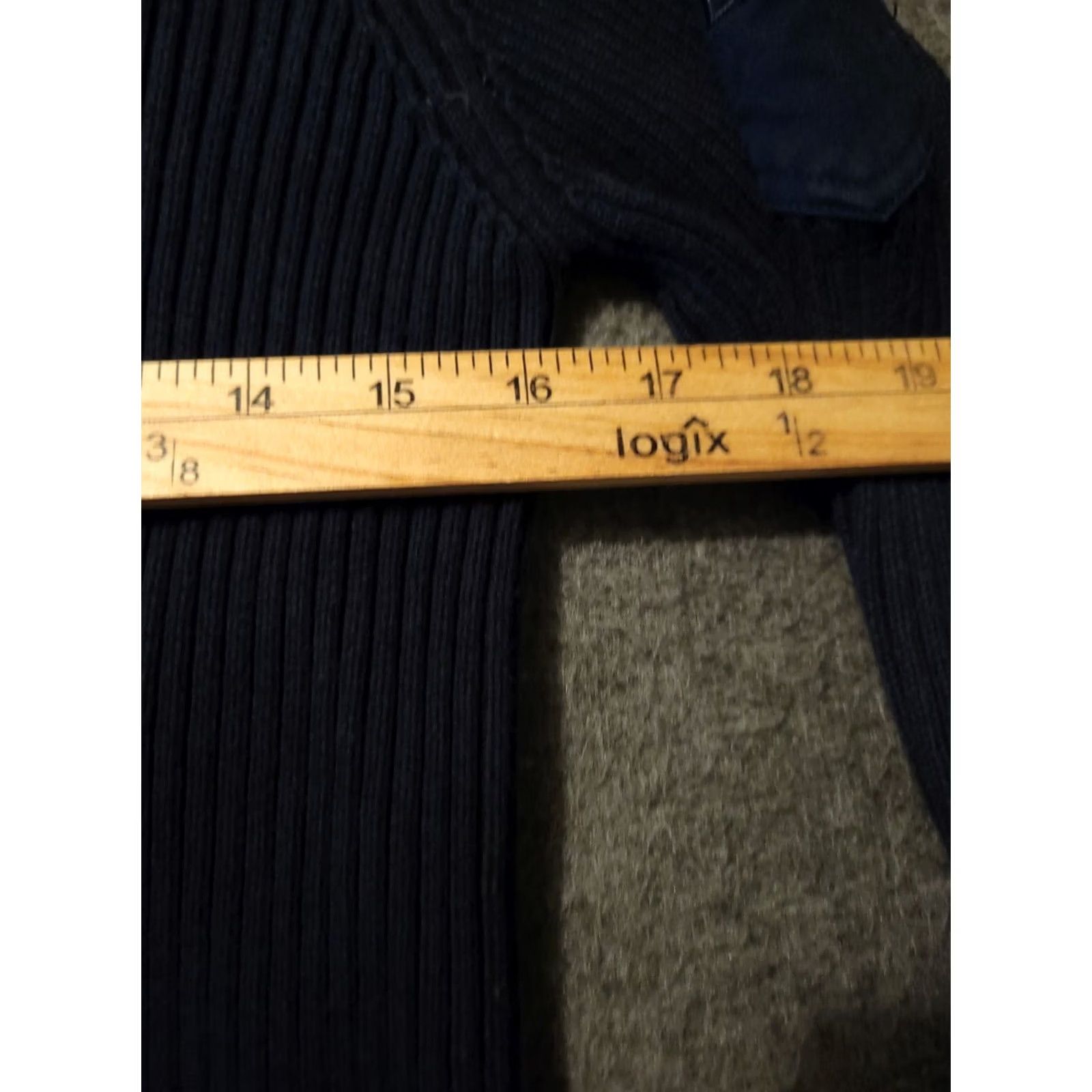 Ralph Lauren VINTAGE Lauren Ralph Lauren Ribbed Military Sweater Women's M Navy Blue Pullover Crew Neck Long Sleeve Logo 90s Designer Outdoor Preppy Pocket Size M / US 6-8 / IT 42-44 - 3 Thumbnail