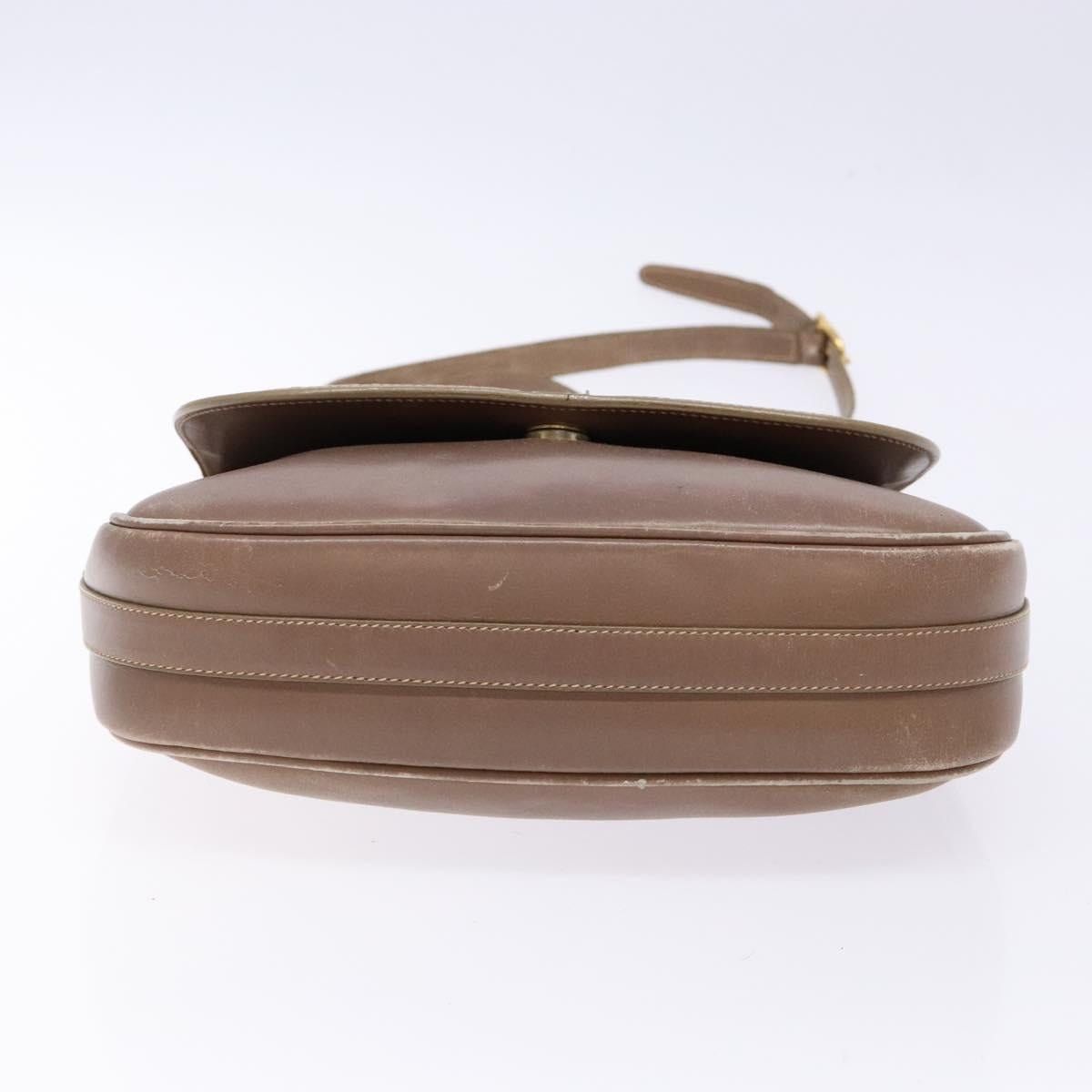 GUCCI Shoulder Bag Leather Beige Gold 001 115 001 115