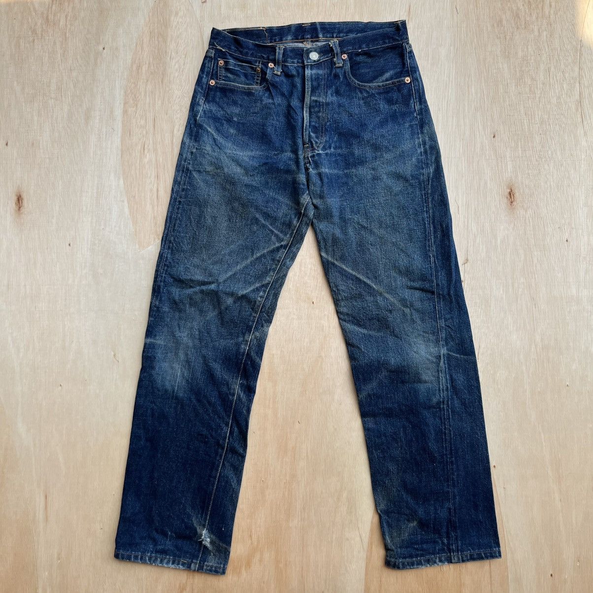 Japanese Brand HI STANDARD DENIM FADED DISTRESSED SELVEDGE / GOA / LGB Size US 30 / EU 46 - 9 Thumbnail