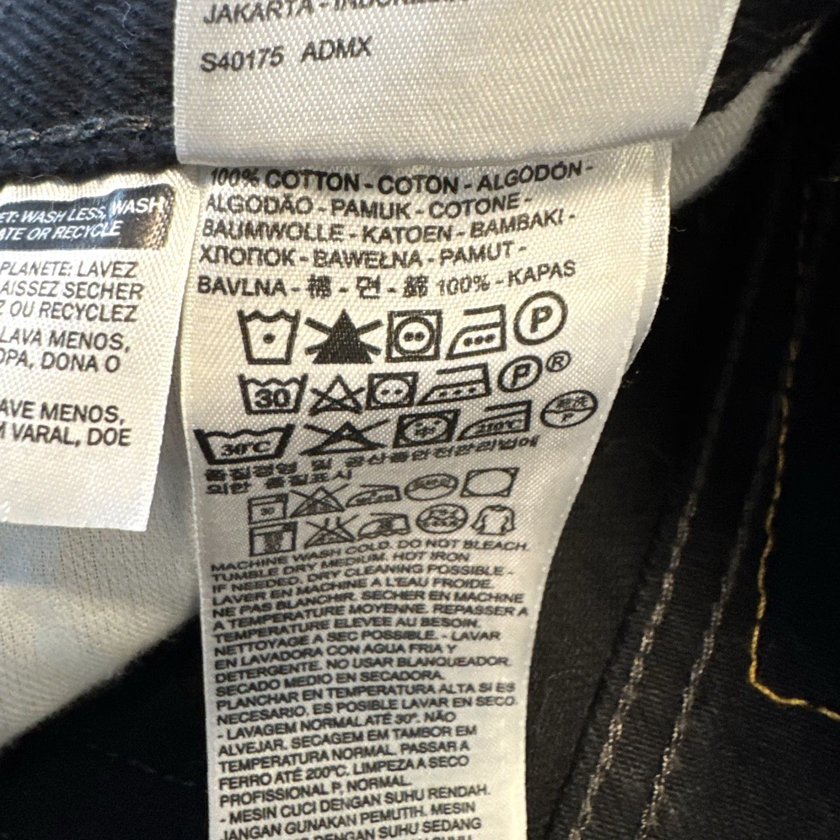 Levi's Levi's 505 Jeans Mens Regular Fit Denim Black 33x30 Size US 33 - 5 Thumbnail
