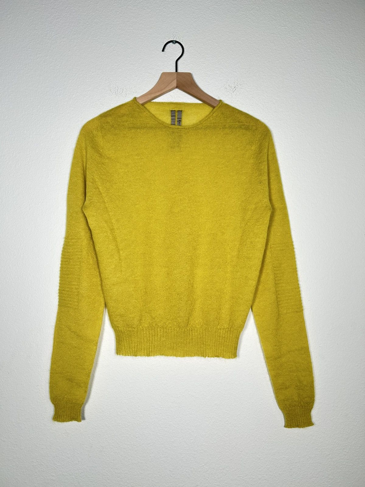 image of Rick Owens Performa Fw20 Moto Biker Mohair Knit in Acid, Men's (Size Medium)