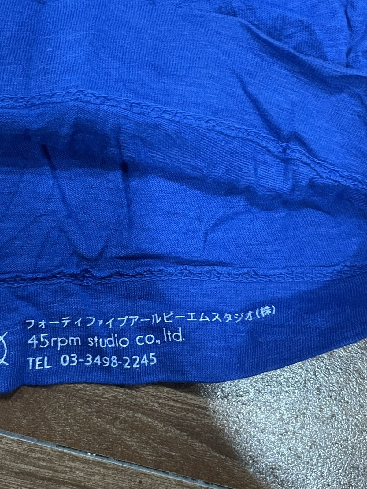45rpm 45rpm Blue Tshirt Size ONE SIZE - 5 Thumbnail