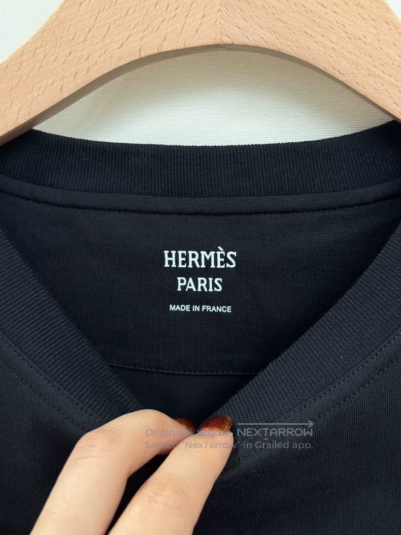 Hermes Hermes Black Pig Nose Embroidered Short-sleeve Size XS / US 0-2 / IT 36-38 - 3 Thumbnail