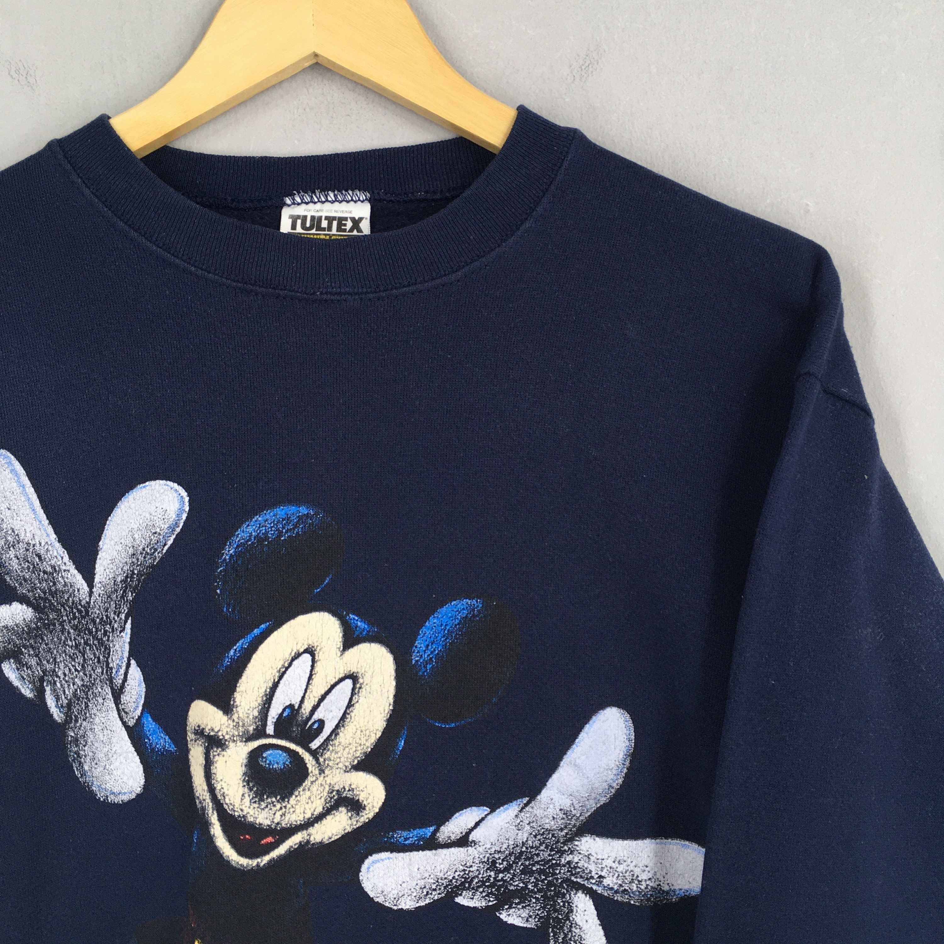 Disney Vintage 90s Mickey Mouse Blue Sweatshirts Medium Size US M / EU 48-50 / 2 - 2 Thumbnail