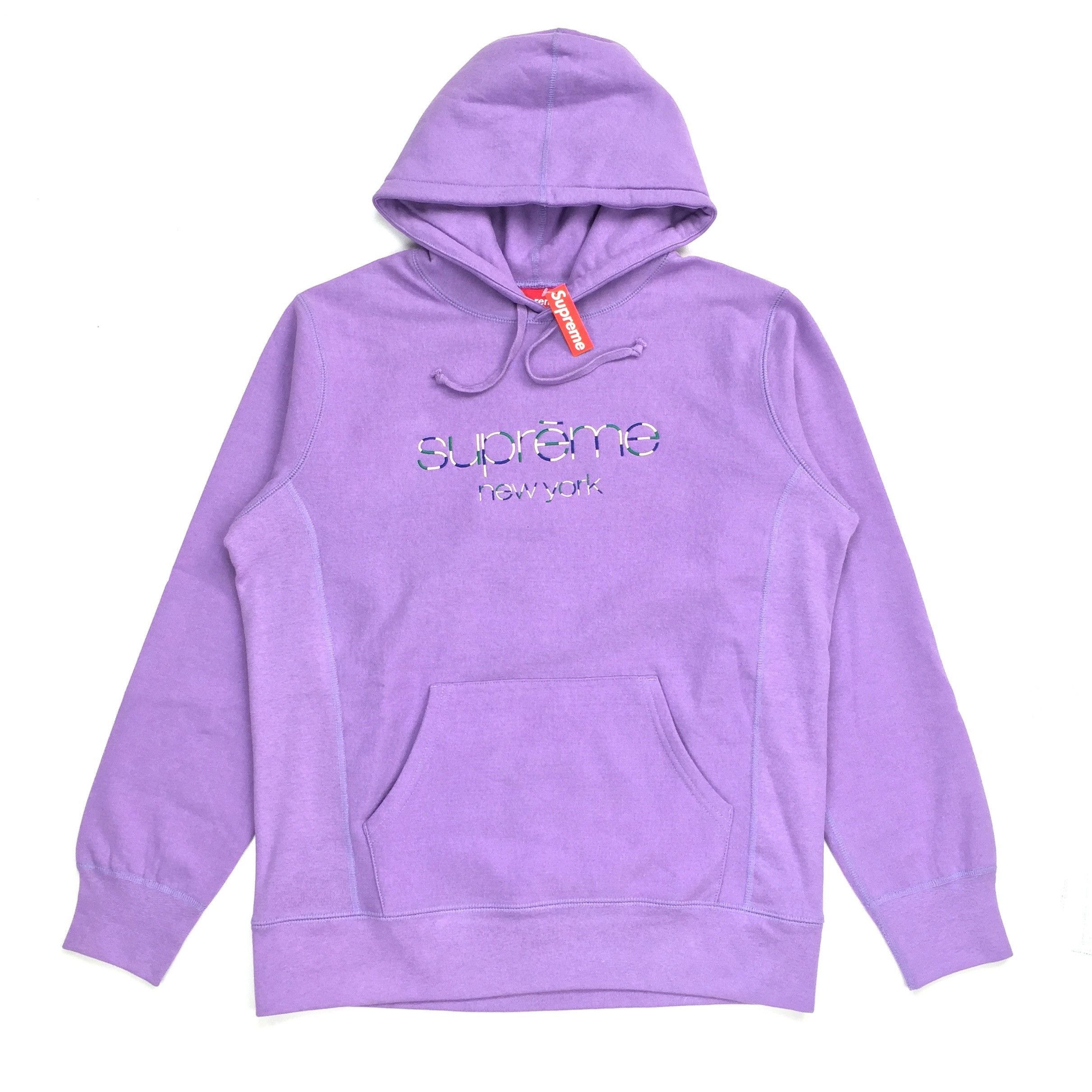 Supreme SS17 Multicolor Classic Logo Hoodie Black | Grailed