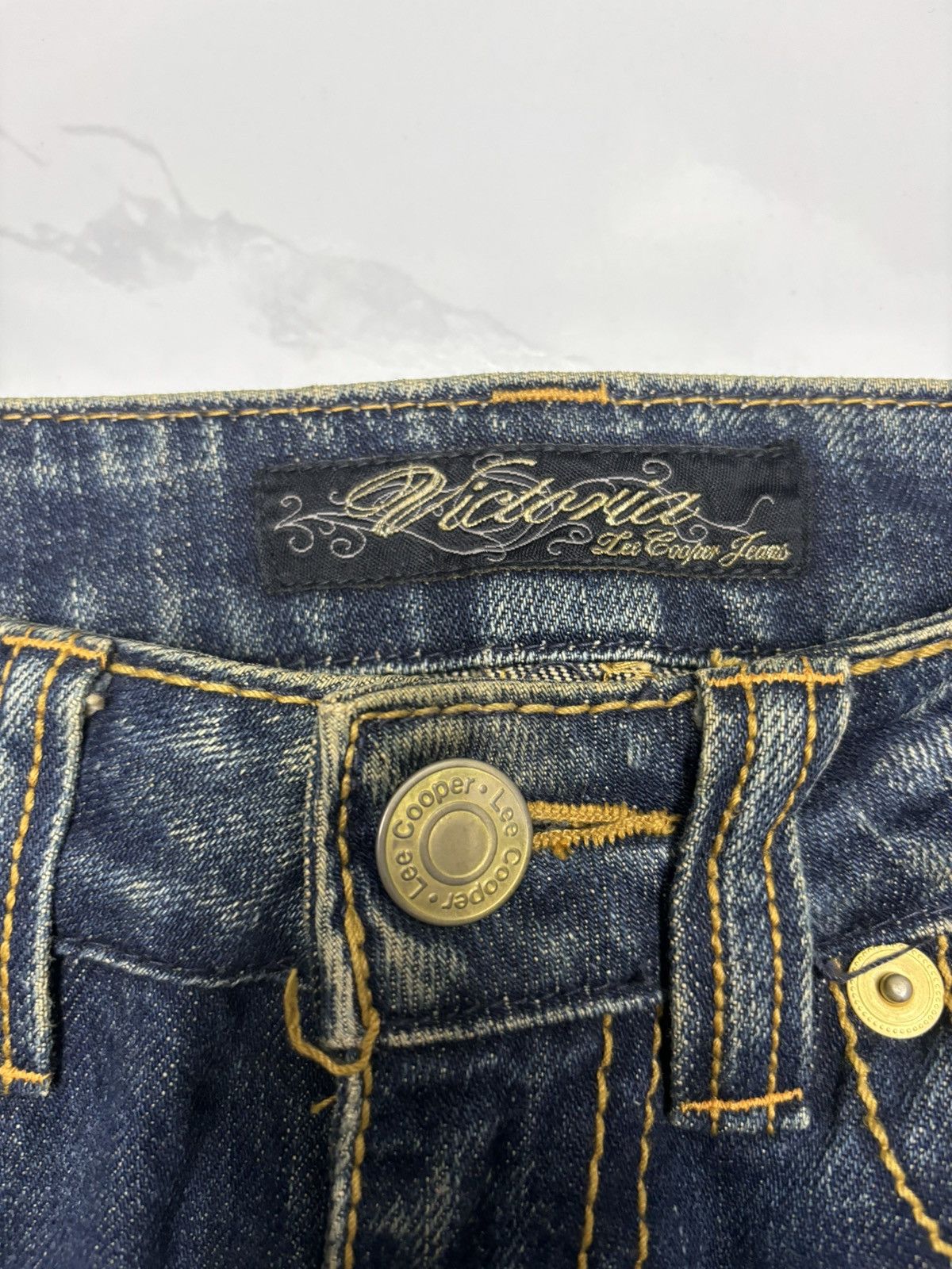 If Six Was Nine FLARE JEANS RUSTY LEE COOPER BOOTCUT DENIM JEANS Size 28" / US 6 / IT 42 - 9 Thumbnail
