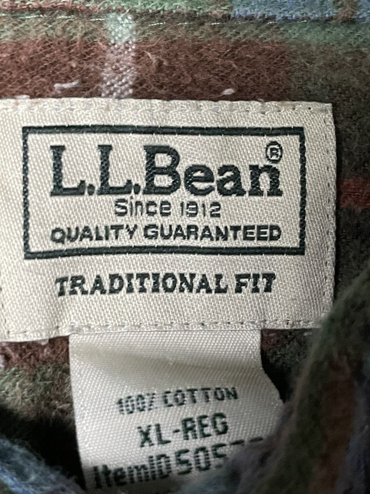 L.L. Bean × Vintage L.L Bean Scotch Plaid Flannel Shirt (54) Size US XL / EU 56 / 4 - 7 Thumbnail