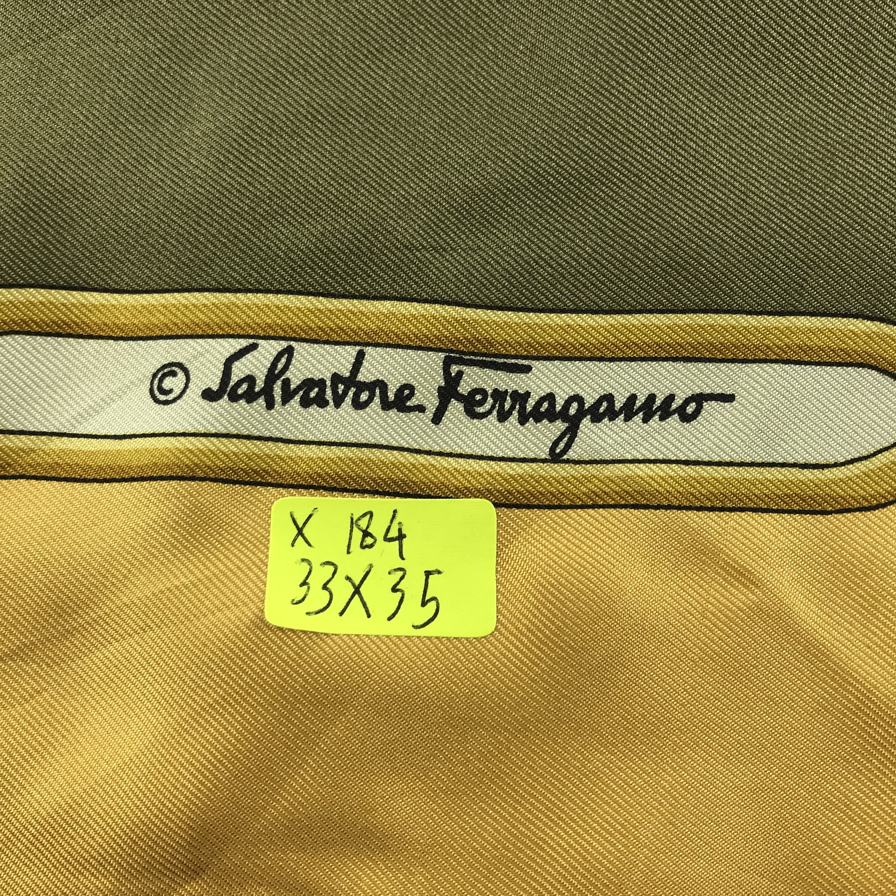 Vintage Vintage Salvatore Ferragamo Silk Scarf Size ONE SIZE - 7 Thumbnail