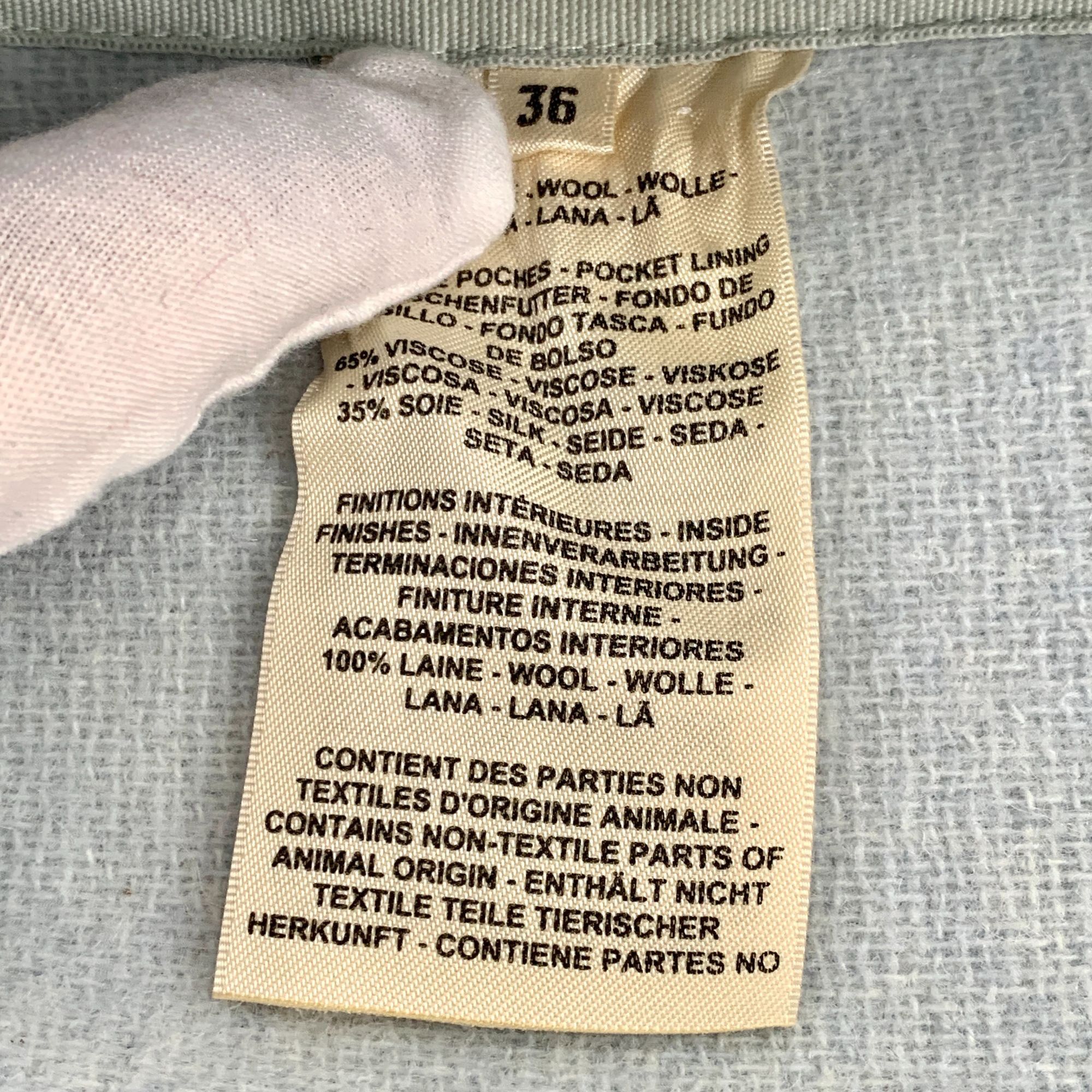 Hermes Hermès Paris Womens Wool & Cashmere Blend Light Blue Long Co Size XS / US 0-2 / IT 36-38 - 8 Thumbnail