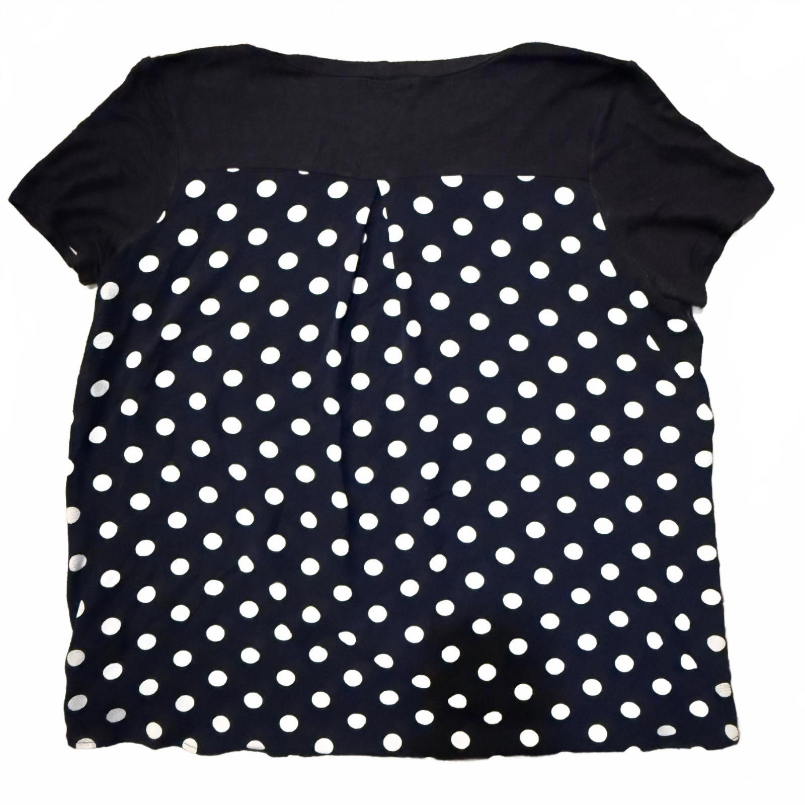 Designer Papermoon Women's Jersey Top with Polka Dot Detail – Size 2X Size XXL / US 16-18 / IT 52-54 - 2 Thumbnail