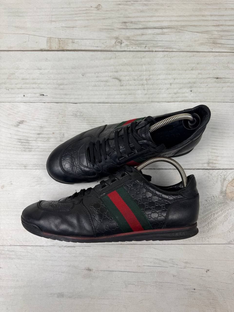 Gucci Gucci Micro Guccissima GG Low Top Leather Sneakers Size US 10.5 / EU 43-44 - 1 Thumbnail