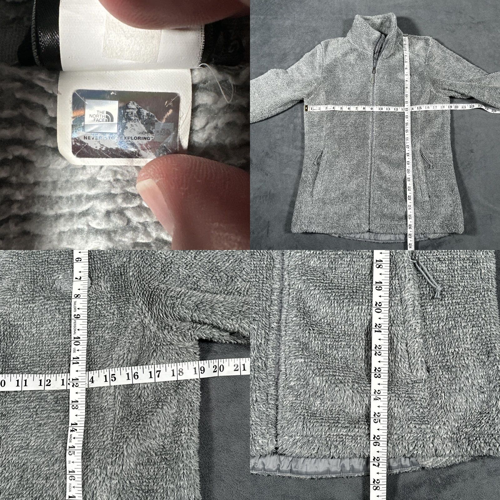 The North Face The North Face Womens Jacket Medium Gray Osito 2 Fleece Full Zip Soft High Pile Size M / US 6-8 / IT 42-44 - 8 Thumbnail
