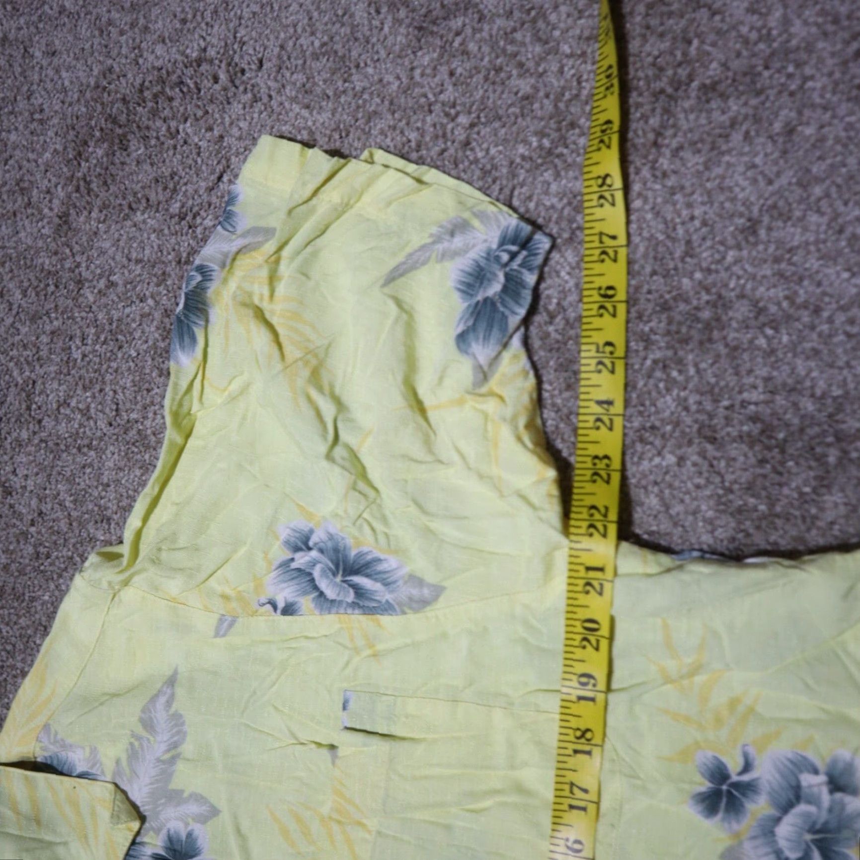 Vintage Original Island Sport Shirt Men M Medium Yellow Floral Hawaiian Button-Down Long Sleeve Size US M / EU 48-50 / 2 - 5 Thumbnail