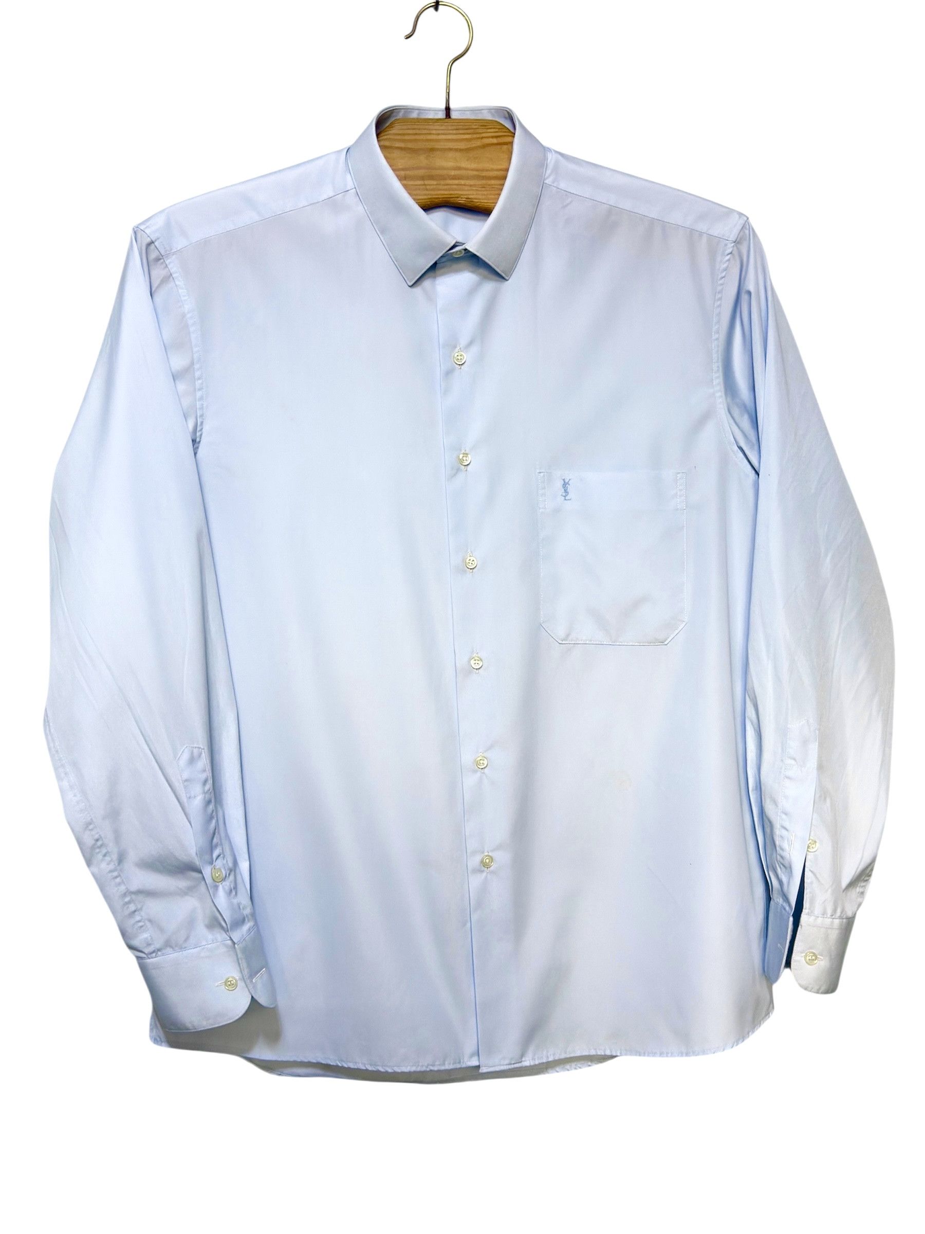 Yves Saint Laurent 🔥 Vintage Saint Laurent Shirt ysl cotton size L Size US L / EU 52-54 / 3 - 1 Thumbnail
