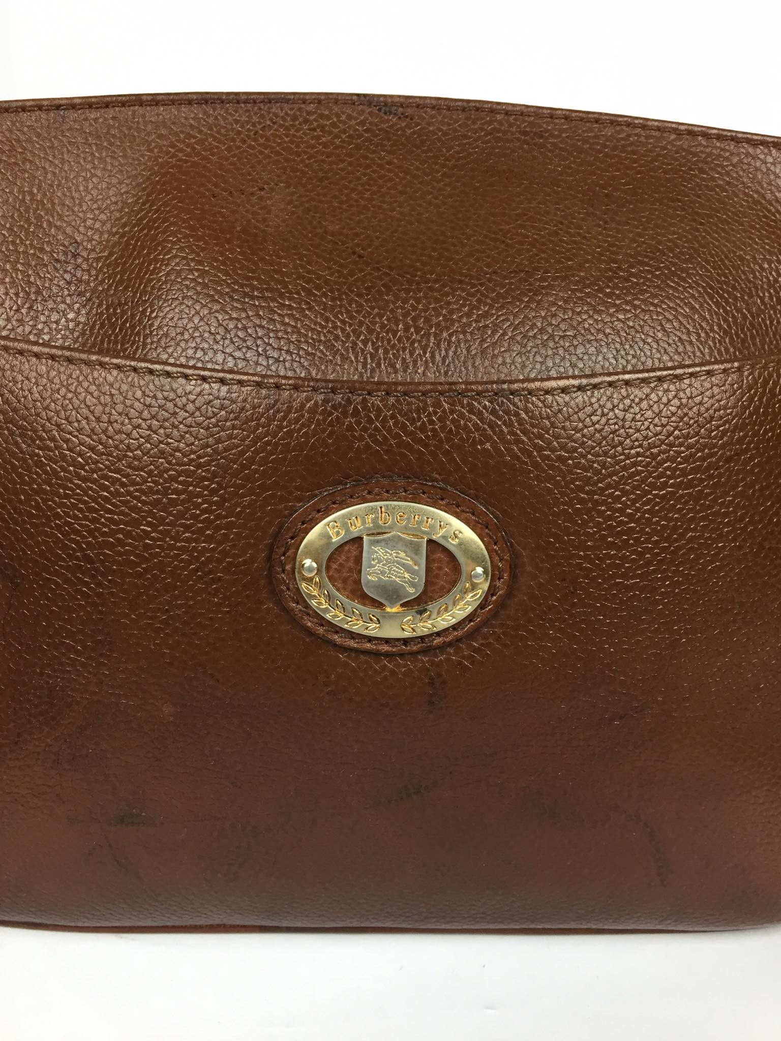 Burberry Aunthentic Vintage Burberrys Brown Leather Crossbody Bag Size ONE SIZE - 2 Thumbnail