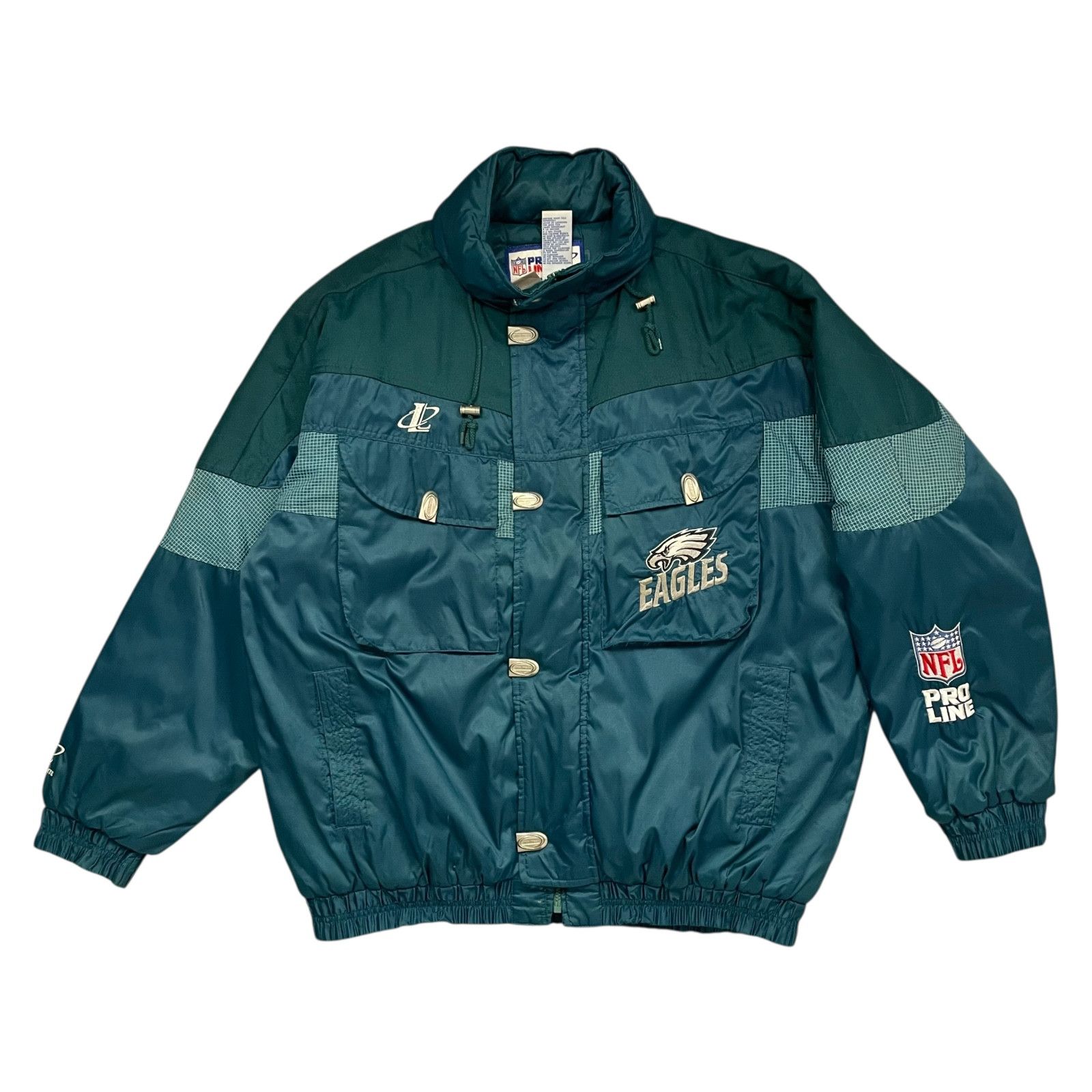 NFL VTG 90s PHILADELPHIA EAGLES LOGO ATHLETIC BOMBER JACKET Size US XL / EU 56 / 4 - 2 Thumbnail