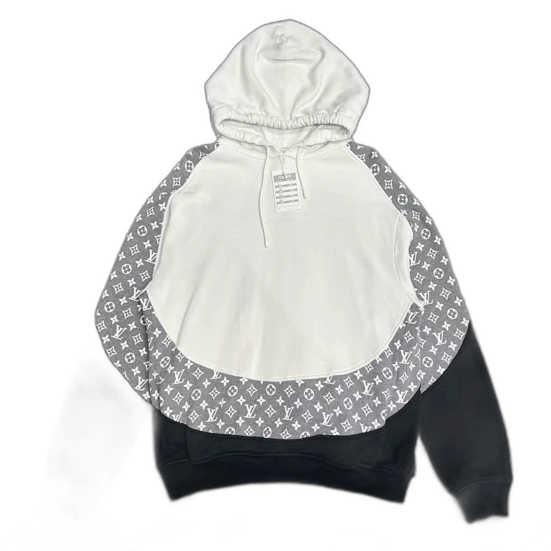 Louis Vuitton Louis Vuitton Black White Half Printed Hoodie-2506 Size US L / EU 52-54 / 3 - 1 Thumbnail