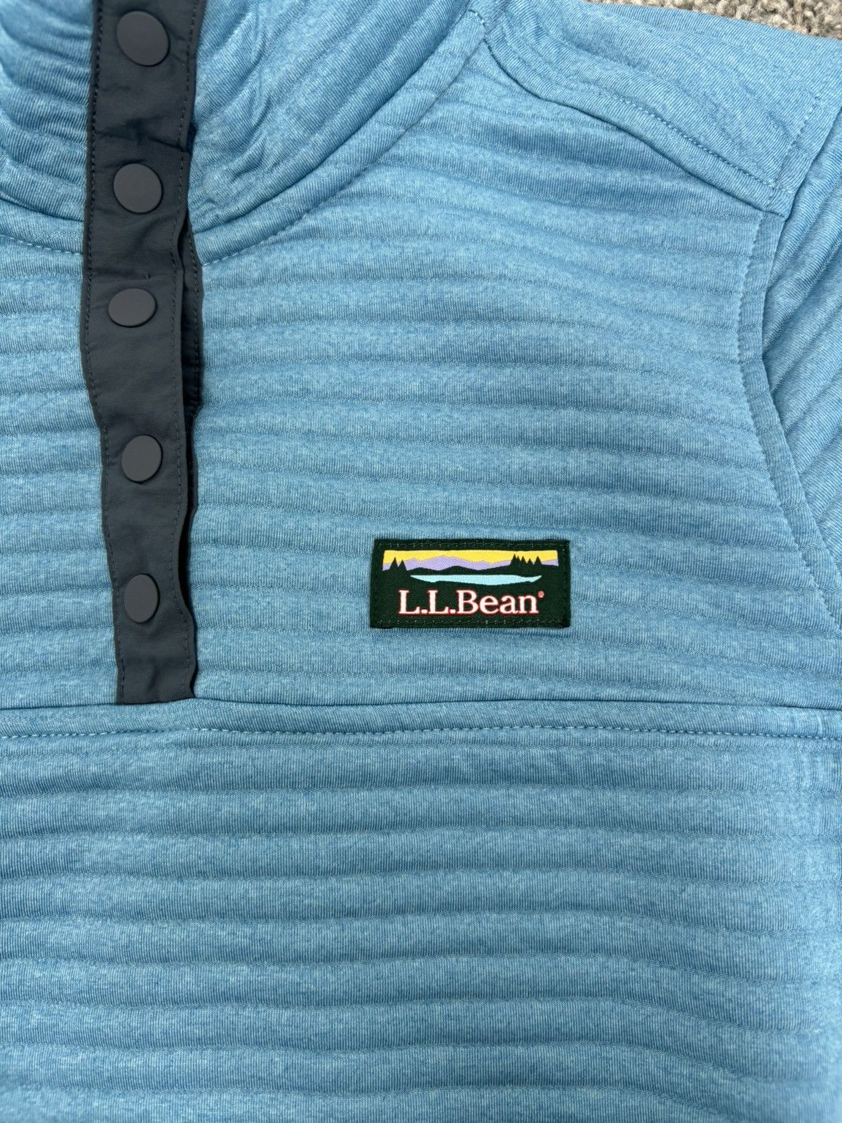 L.L. Bean L.L bean blue airlight knit 1/4 snap lightweight pullover Size US S / EU 44-46 / 1 - 2 Thumbnail